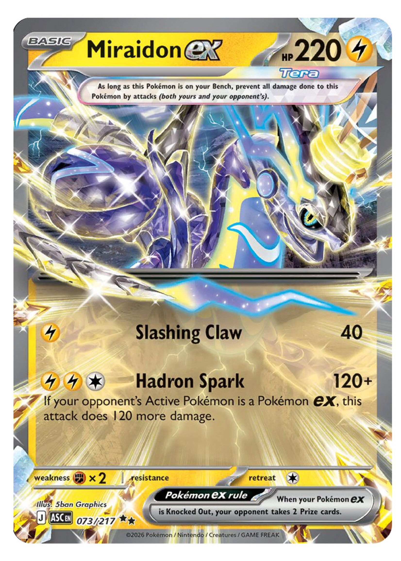 Miraidon Ex 73 (ASC): near mint