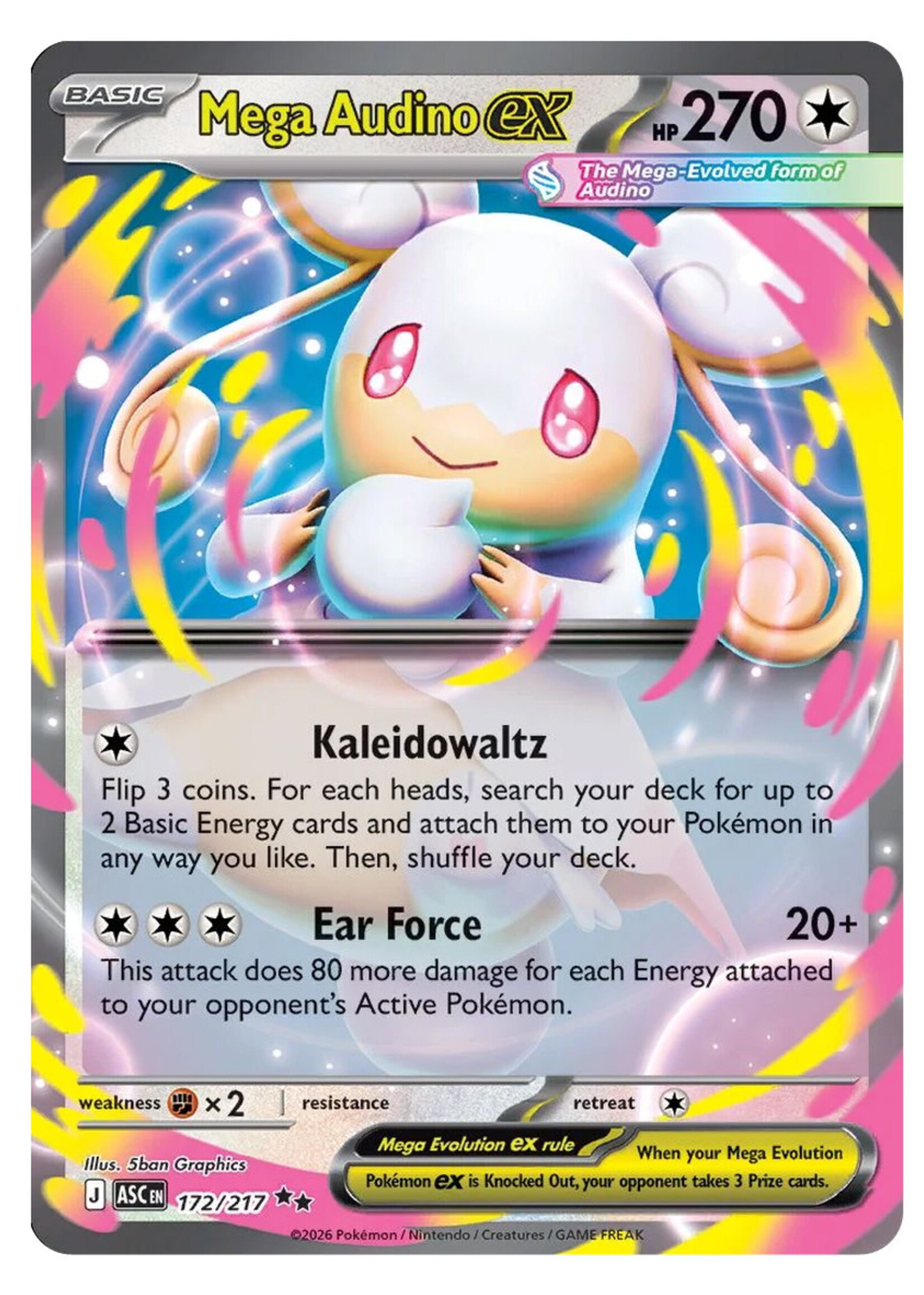 Mega Audino Ex 172 (ASC): near mint