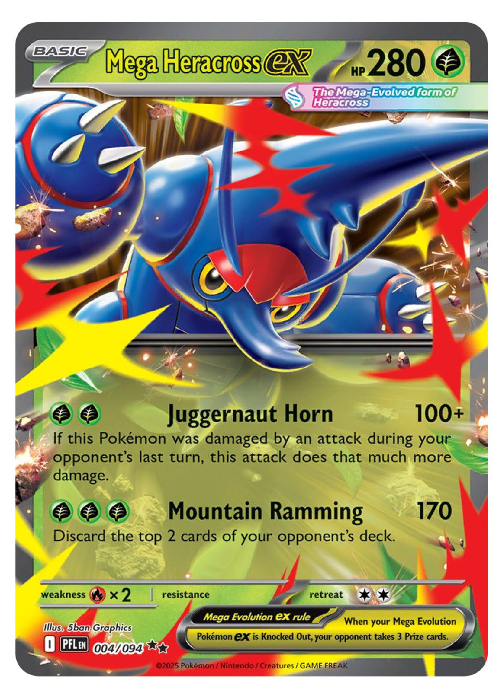 Mega Heracross Ex 4 (PFL): near mint