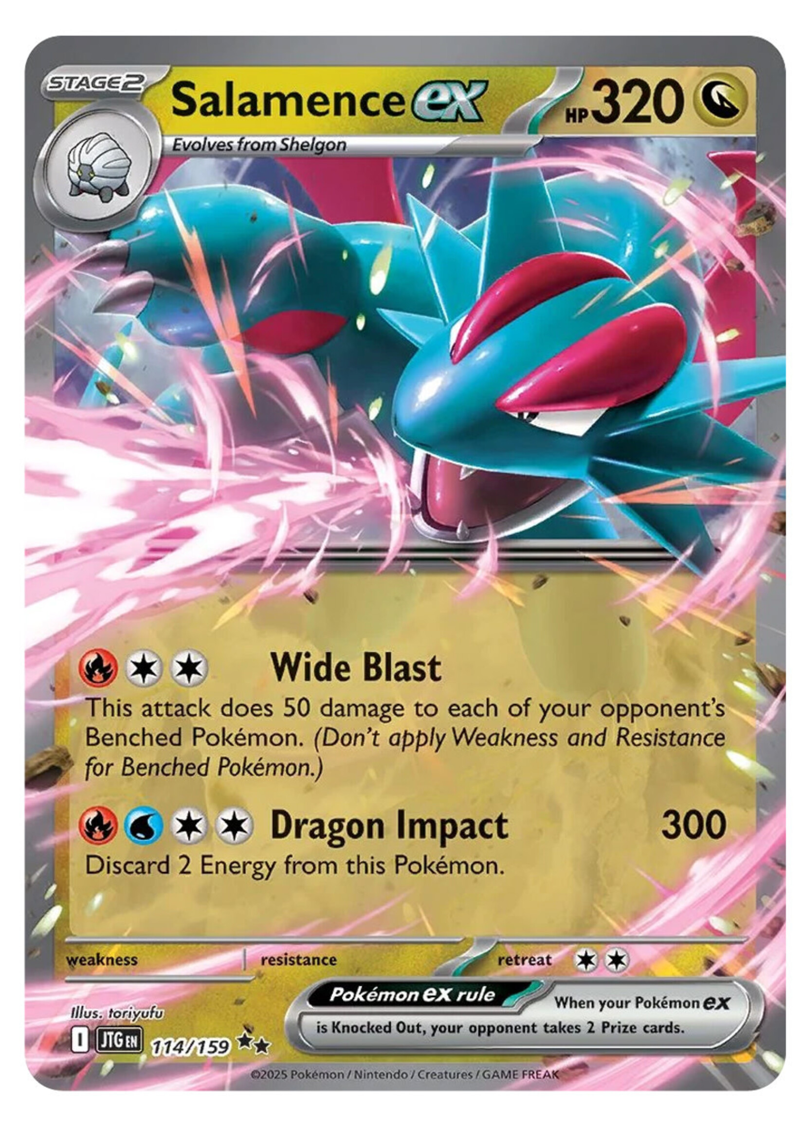 Salamence Ex 114 (JTG): excellent