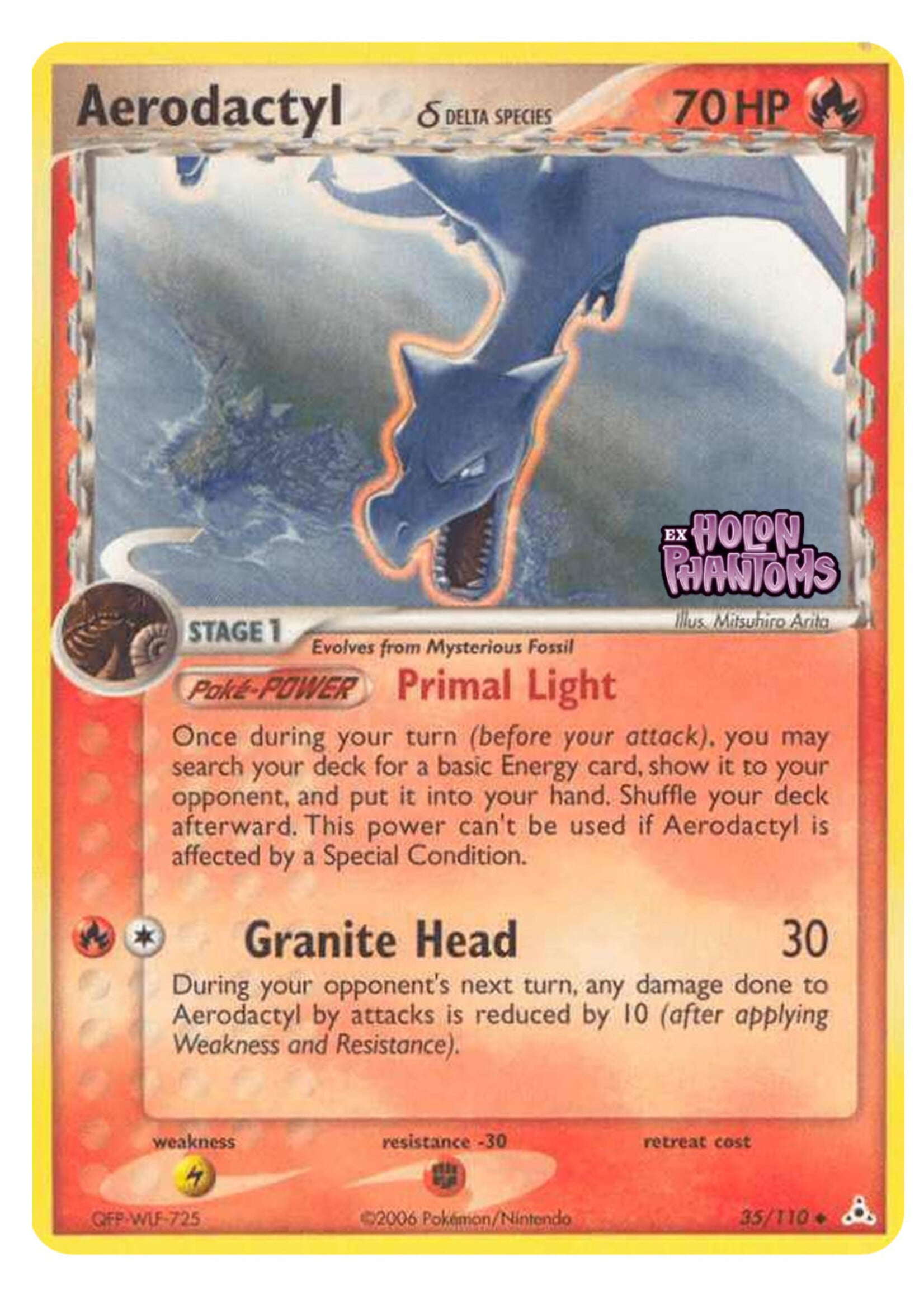 Aerodactyl Delta Species 35 (HP) Stamped: excellent/good