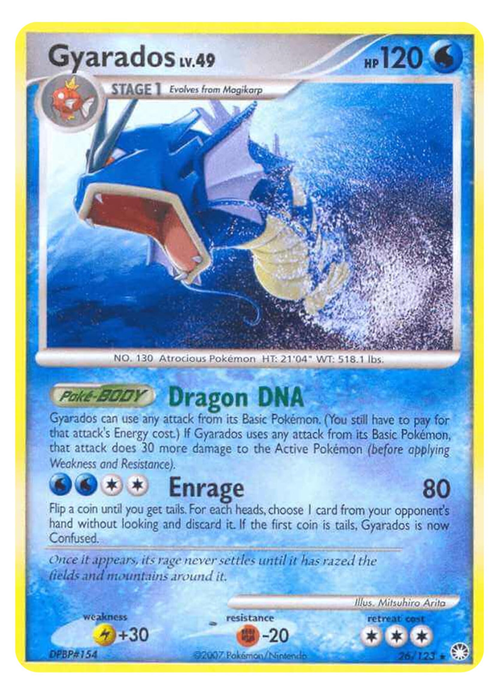 Gyarados Lv.49 26 (MT) Reverse Holo: excellent