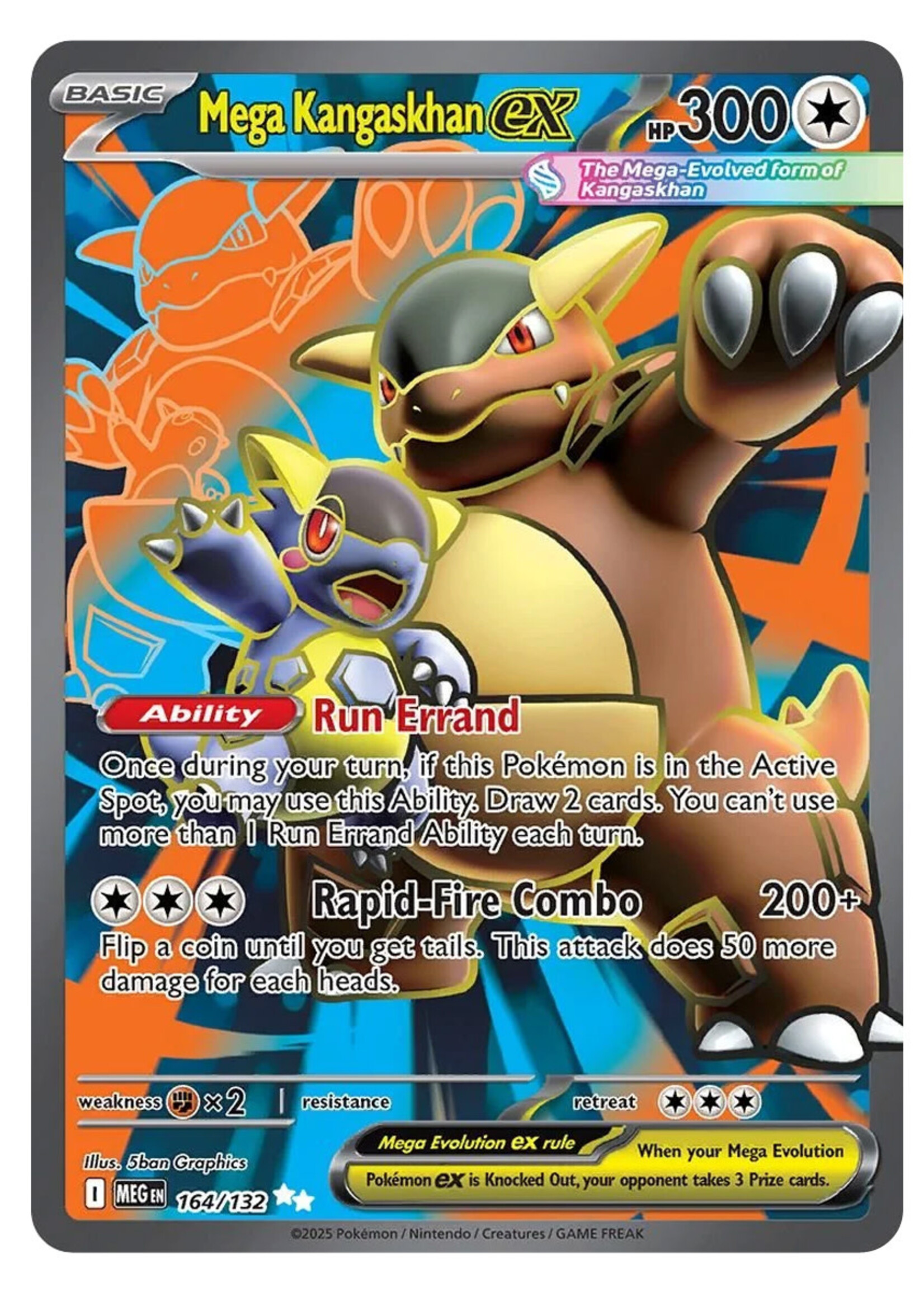 Mega Kangaskhan Ex 164 (MEG): near mint
