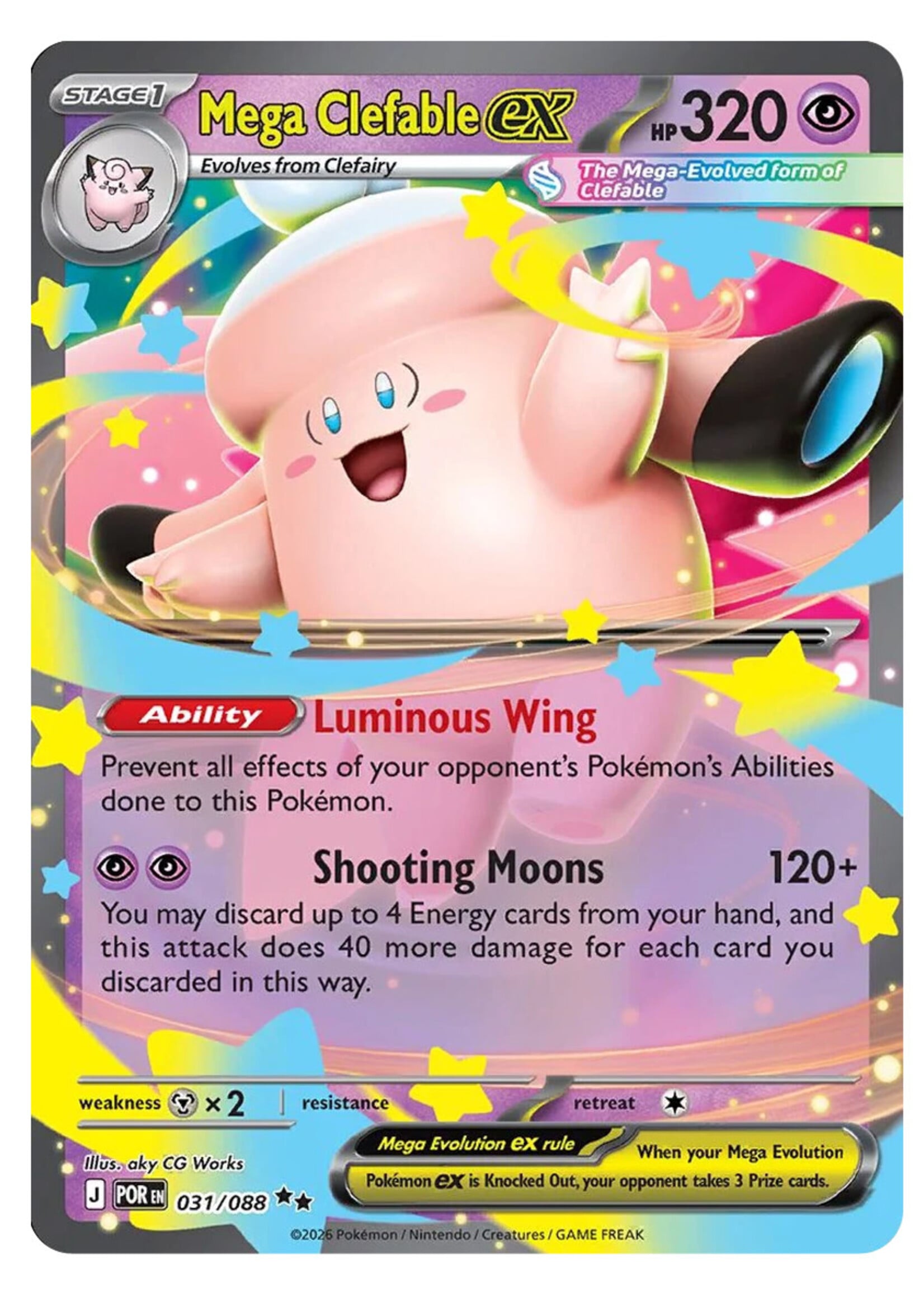 Mega Clefable Ex 31 (POR): near mint