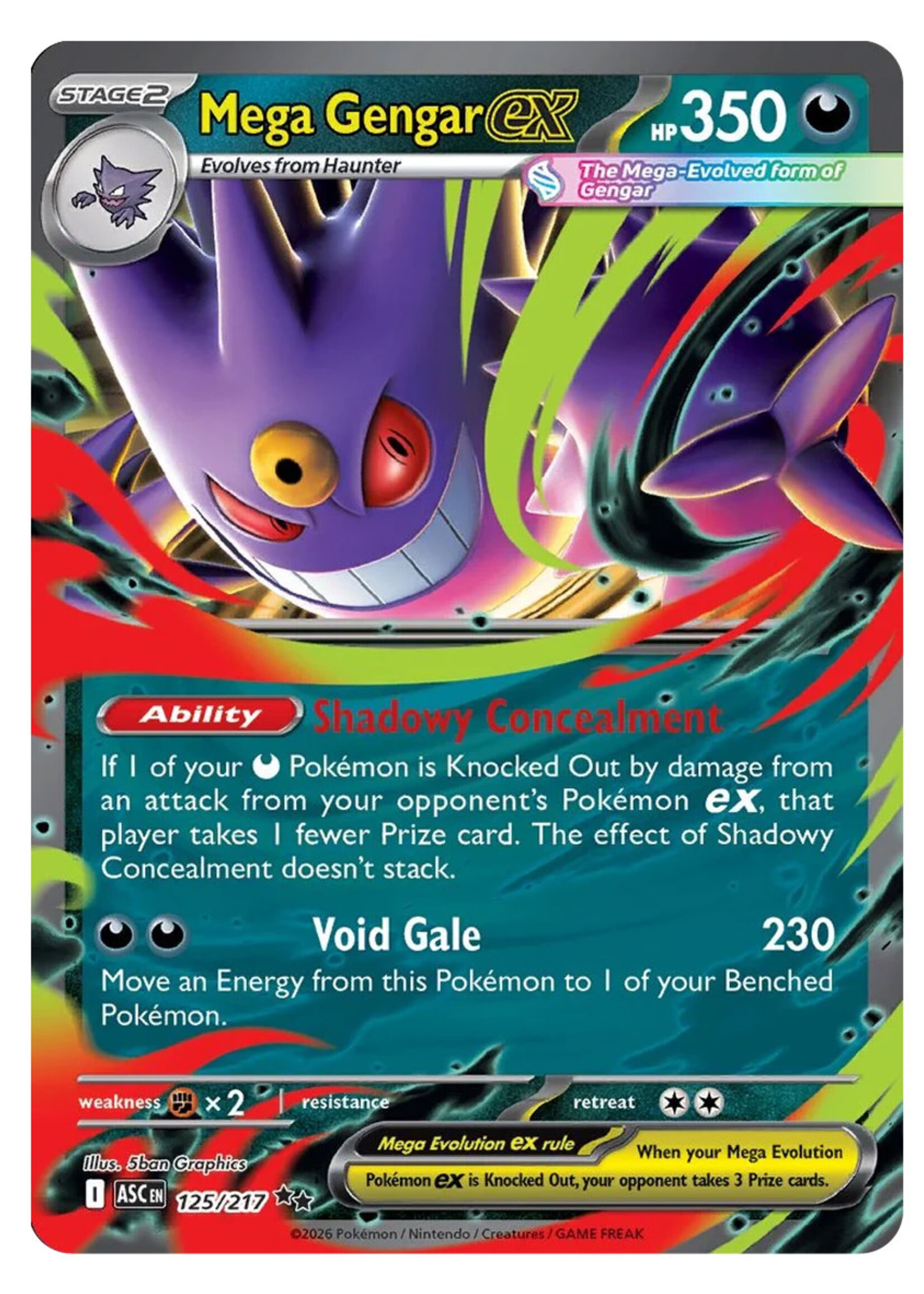 Mega Gengar Ex 125 (ASC): near mint