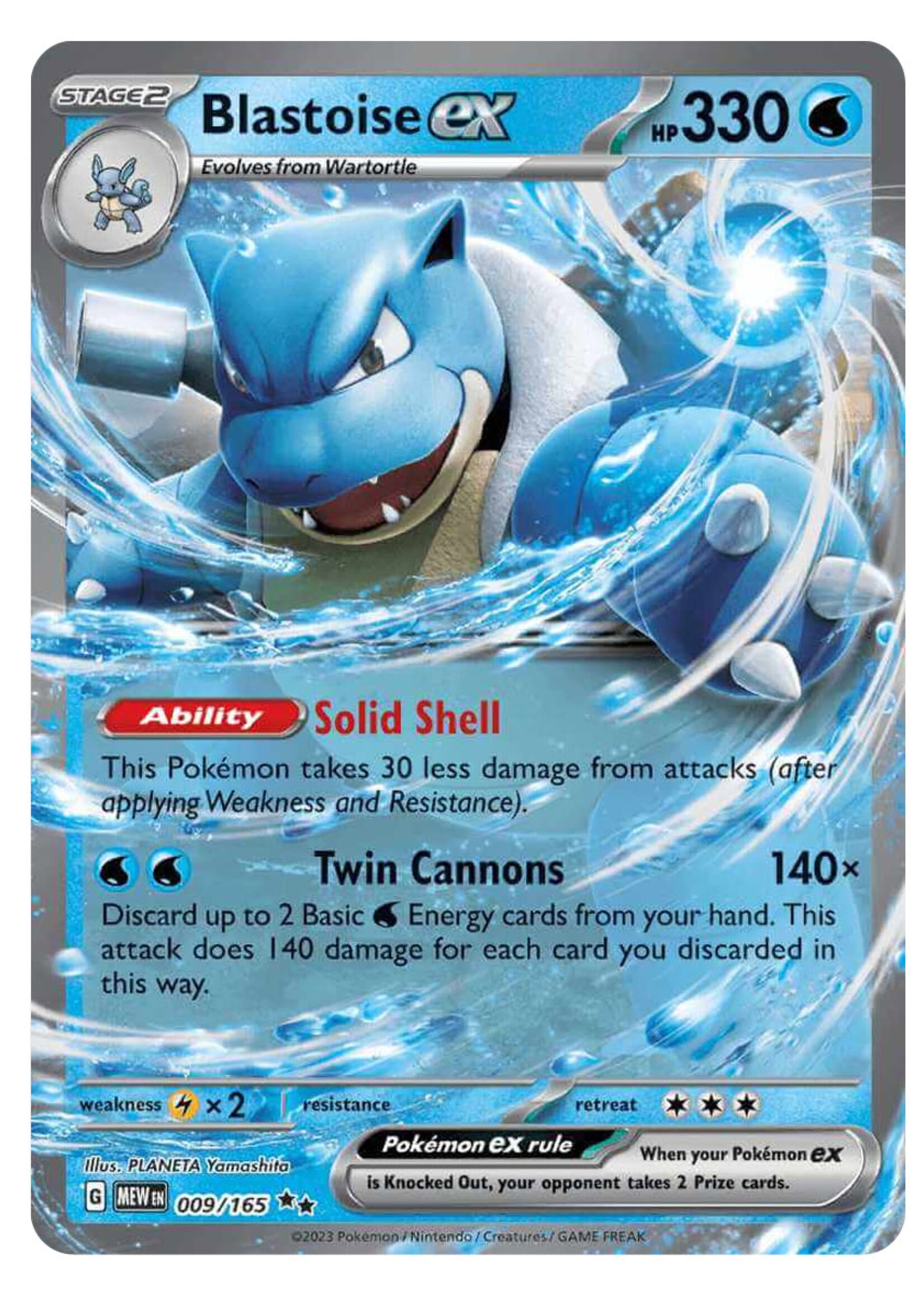 Blastoise Ex 9 (MEW): excellent