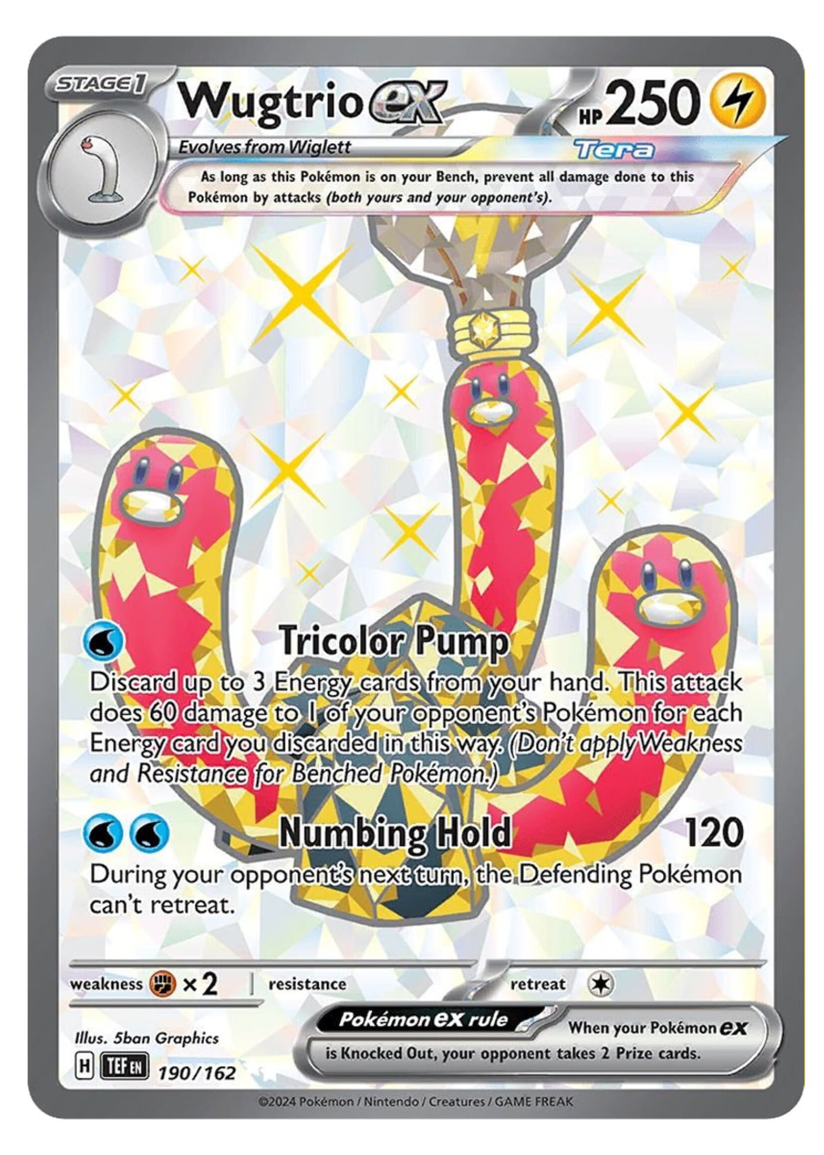 Wugtrio Ex 190 (TEF): near mint
