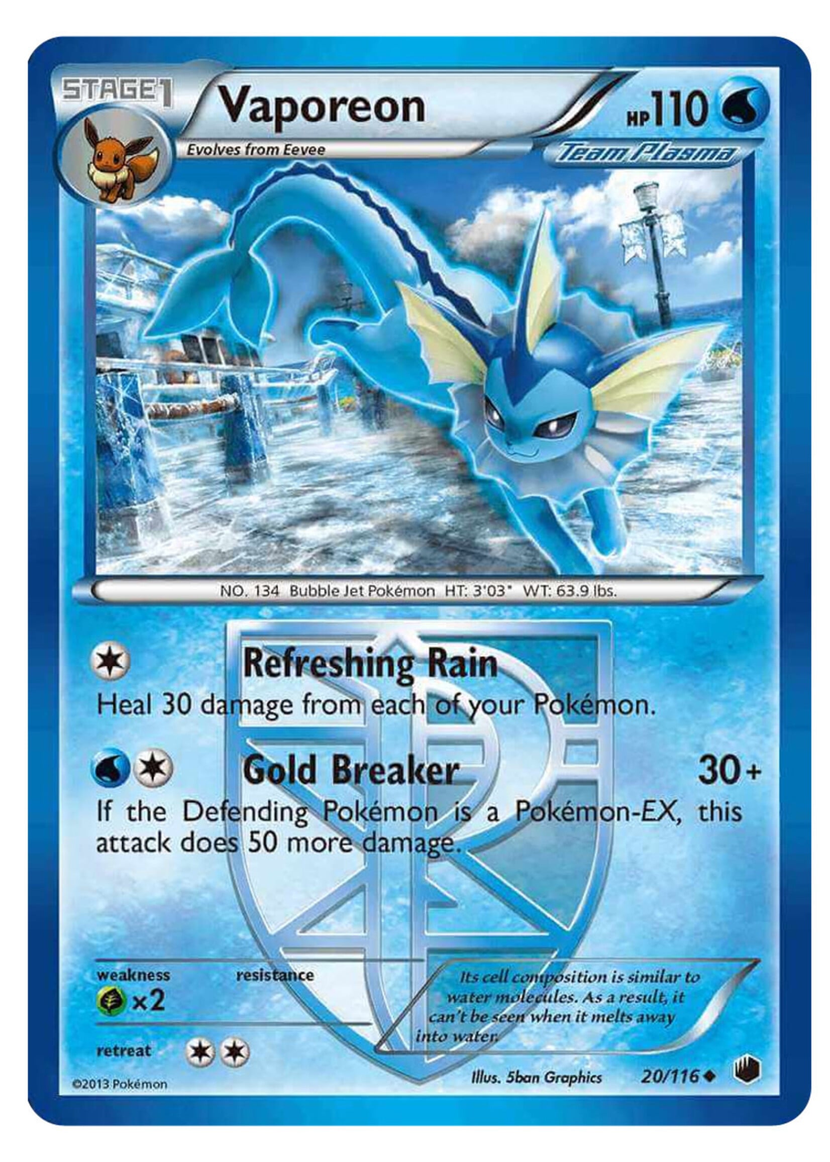Vaporeon 20 (PLF): played