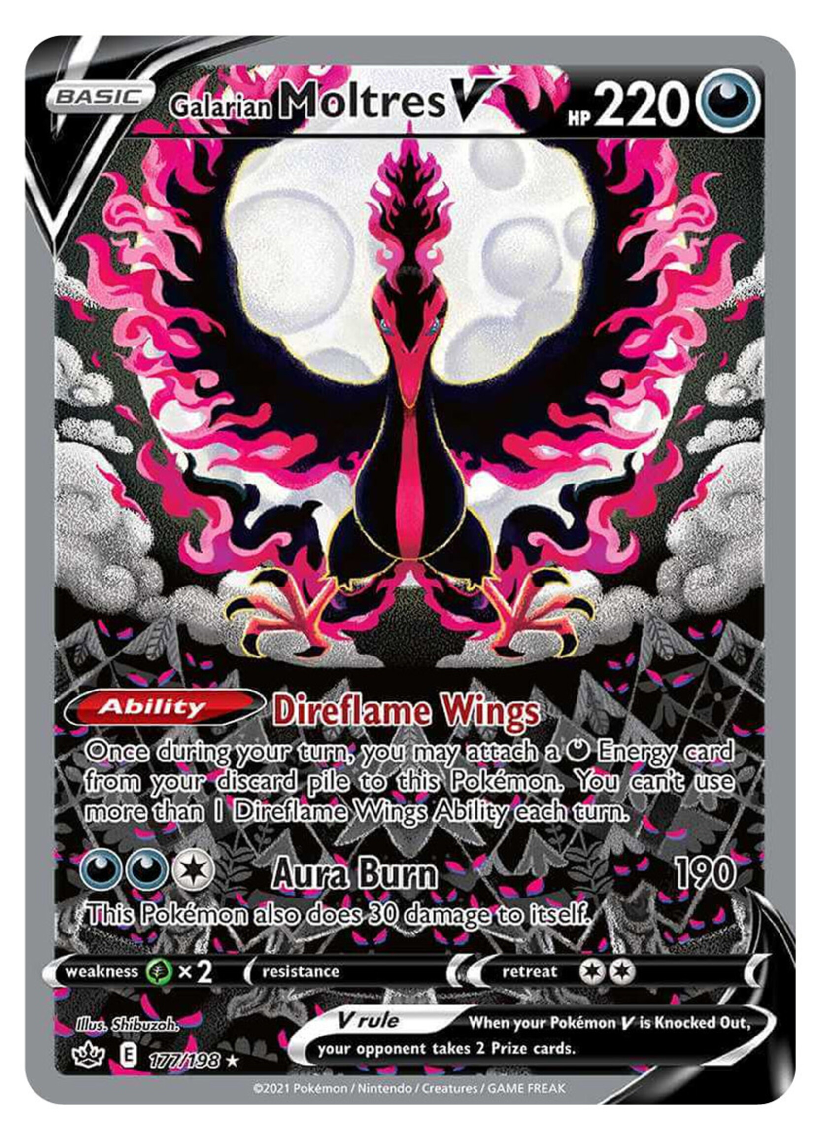 Galarian Moltres V 177 (CRE): near mint