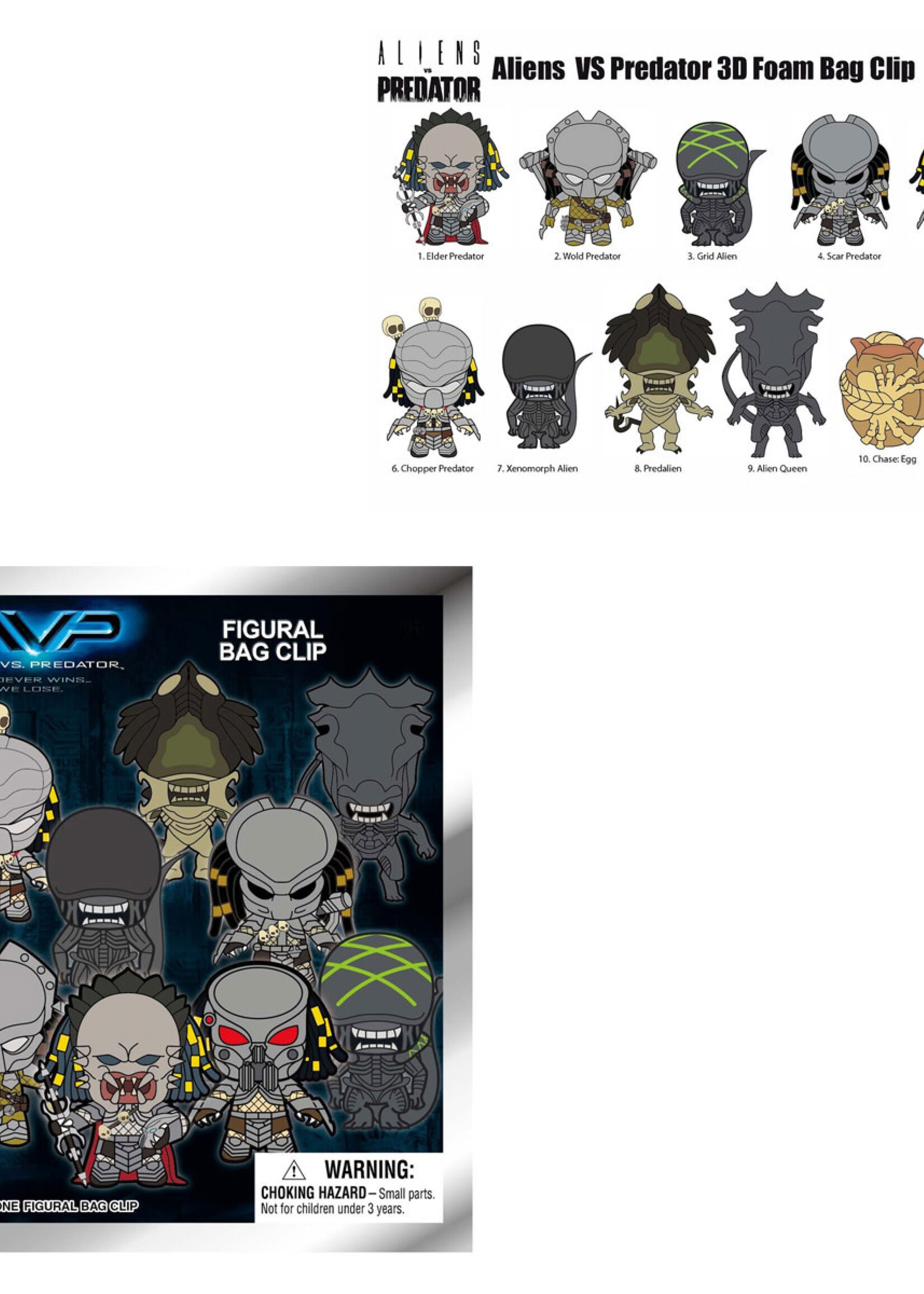 Aliens Vs Predator 3D Foam Bag Clip Mystery