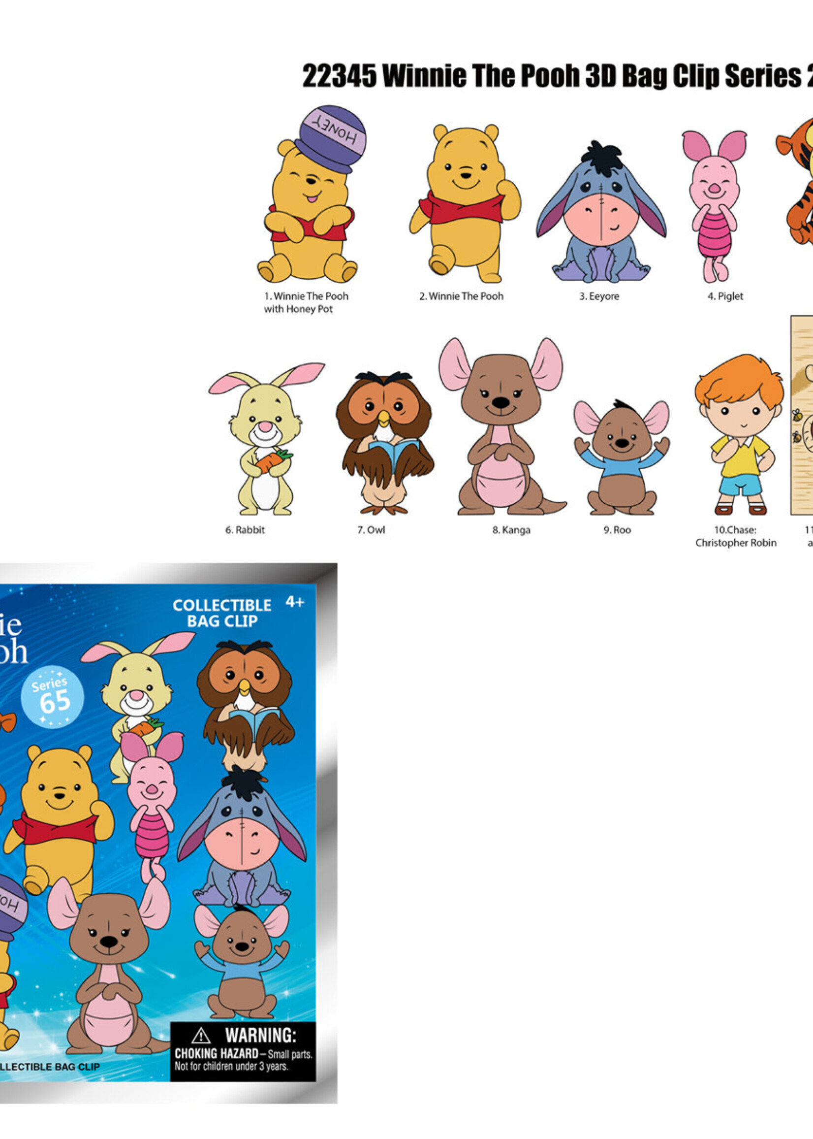 Winnie The Pooh Series 2 3D Foam Bag Clip Mystery