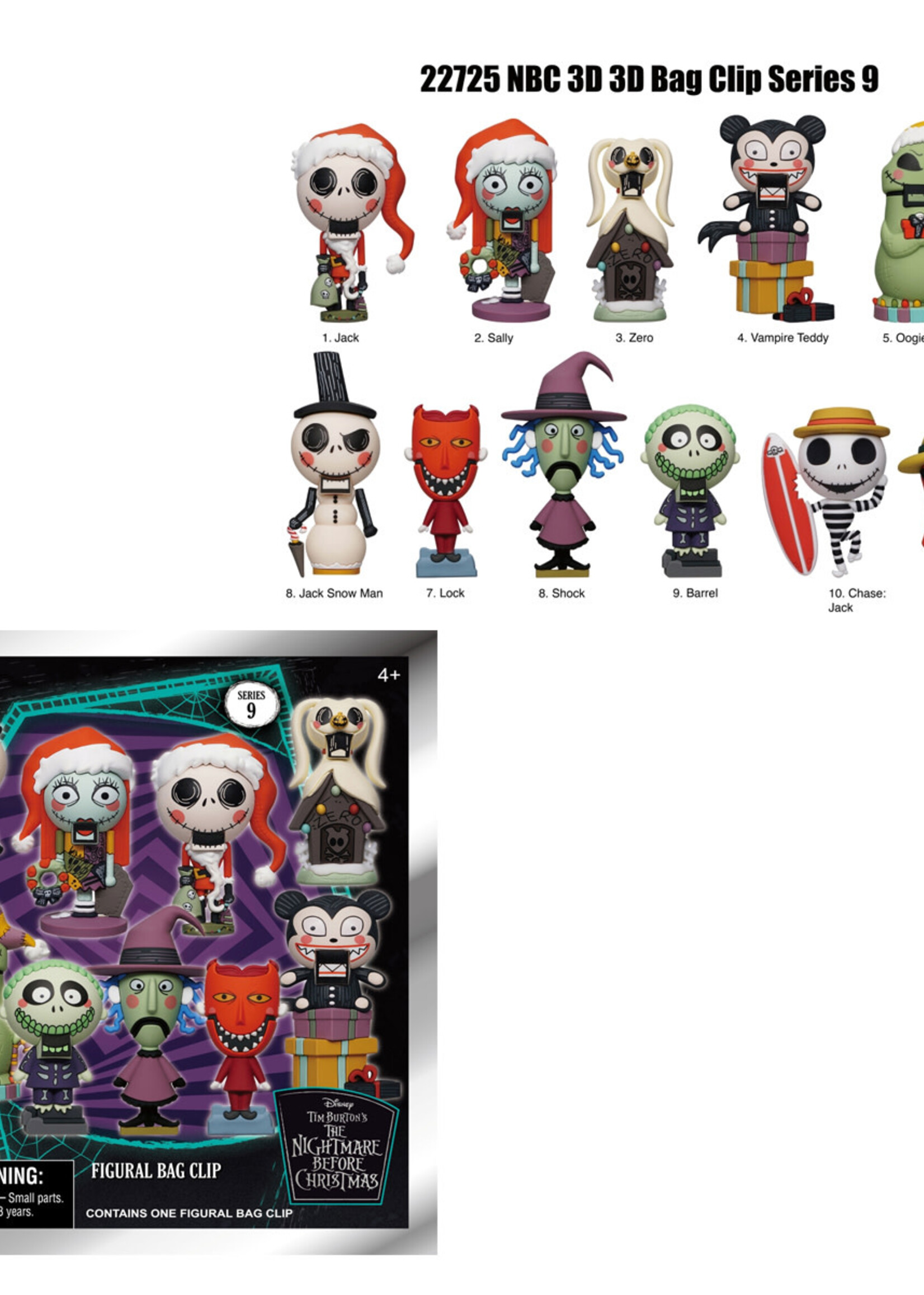 The Nightmare Before Christmas Series 9 3D Foam Bag Clip Mystery