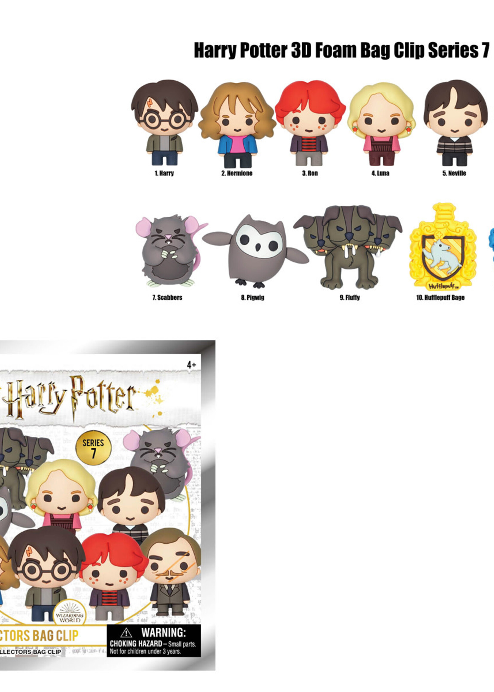 Harry Potter Series 7 3D Foam Bag Clip Mystery