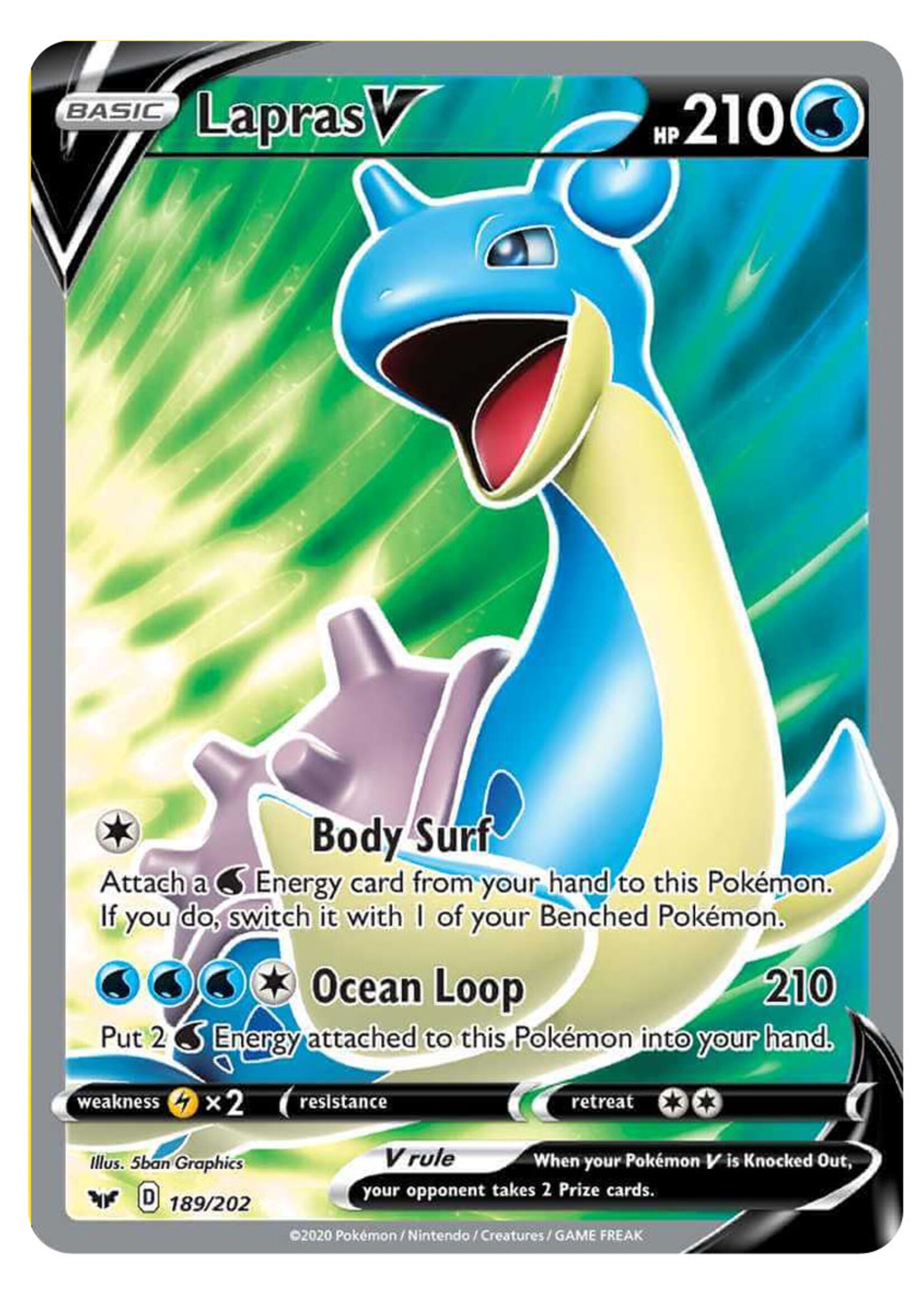 Lapras V 189 (SSH): excellent