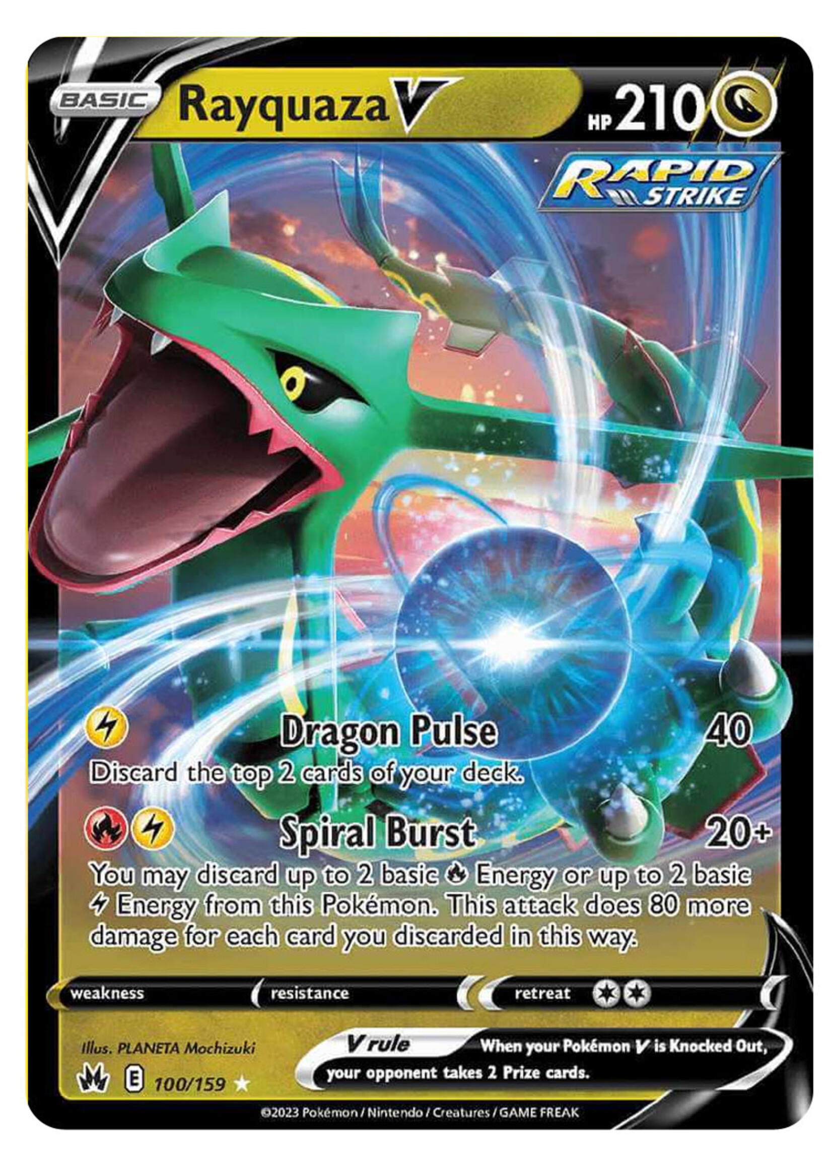 Rayquaza V 100 (CRZ): good