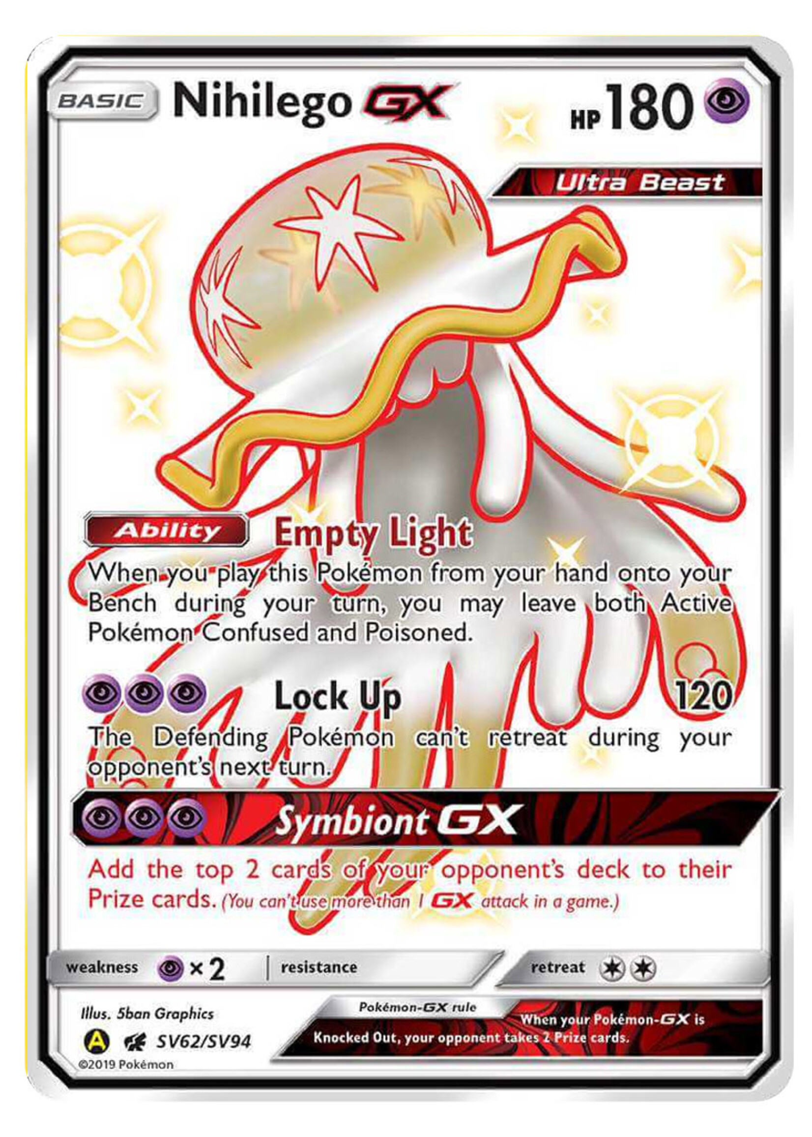 Nihilego GX SV62 (HIF): light played
