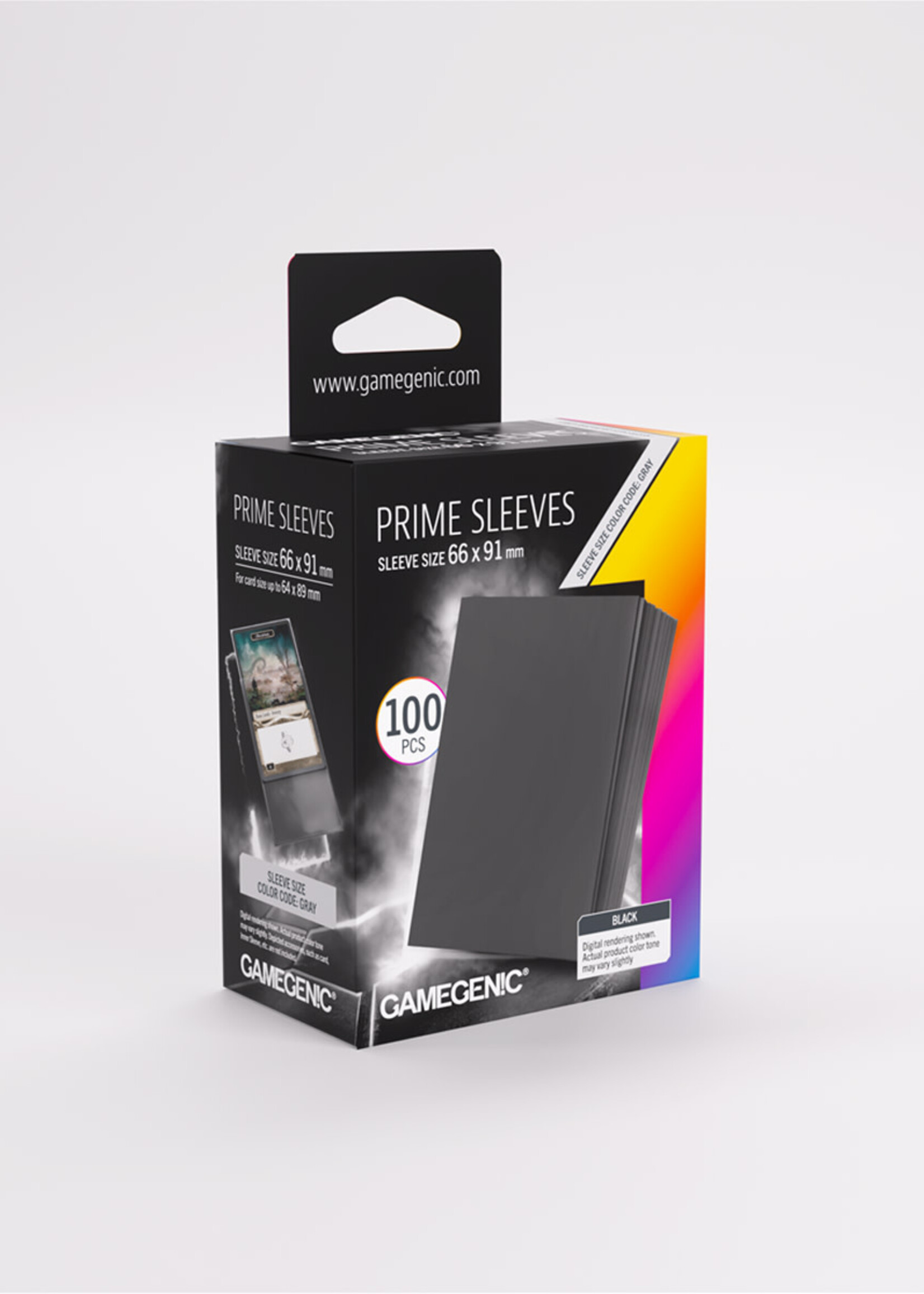 GameGenic Sleeves Prime Pack 66x91mm (100) Black