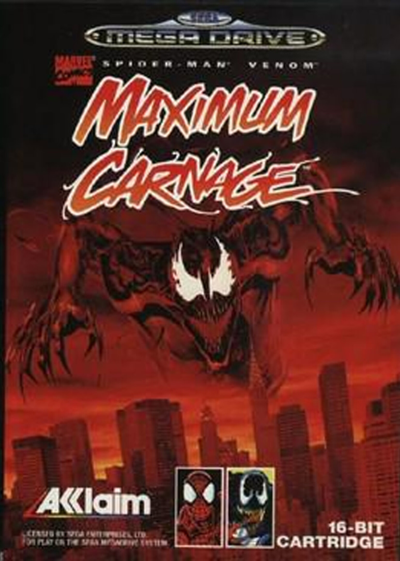 Spider-Man and Venom Maximum Carnage Sega Mega Drive
