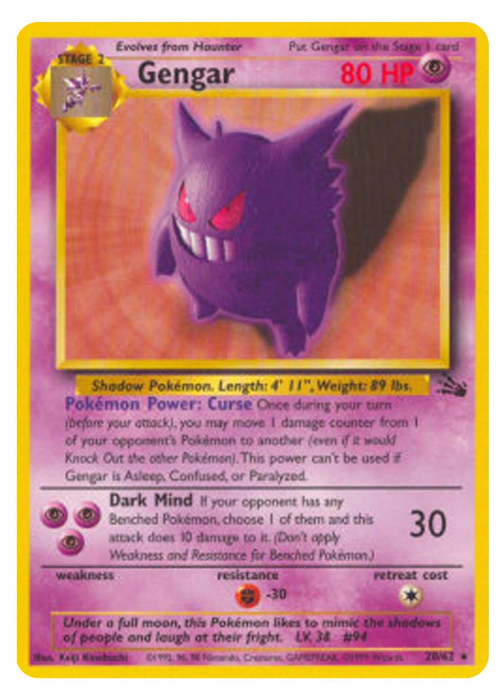 Gengar 20 (FO): played