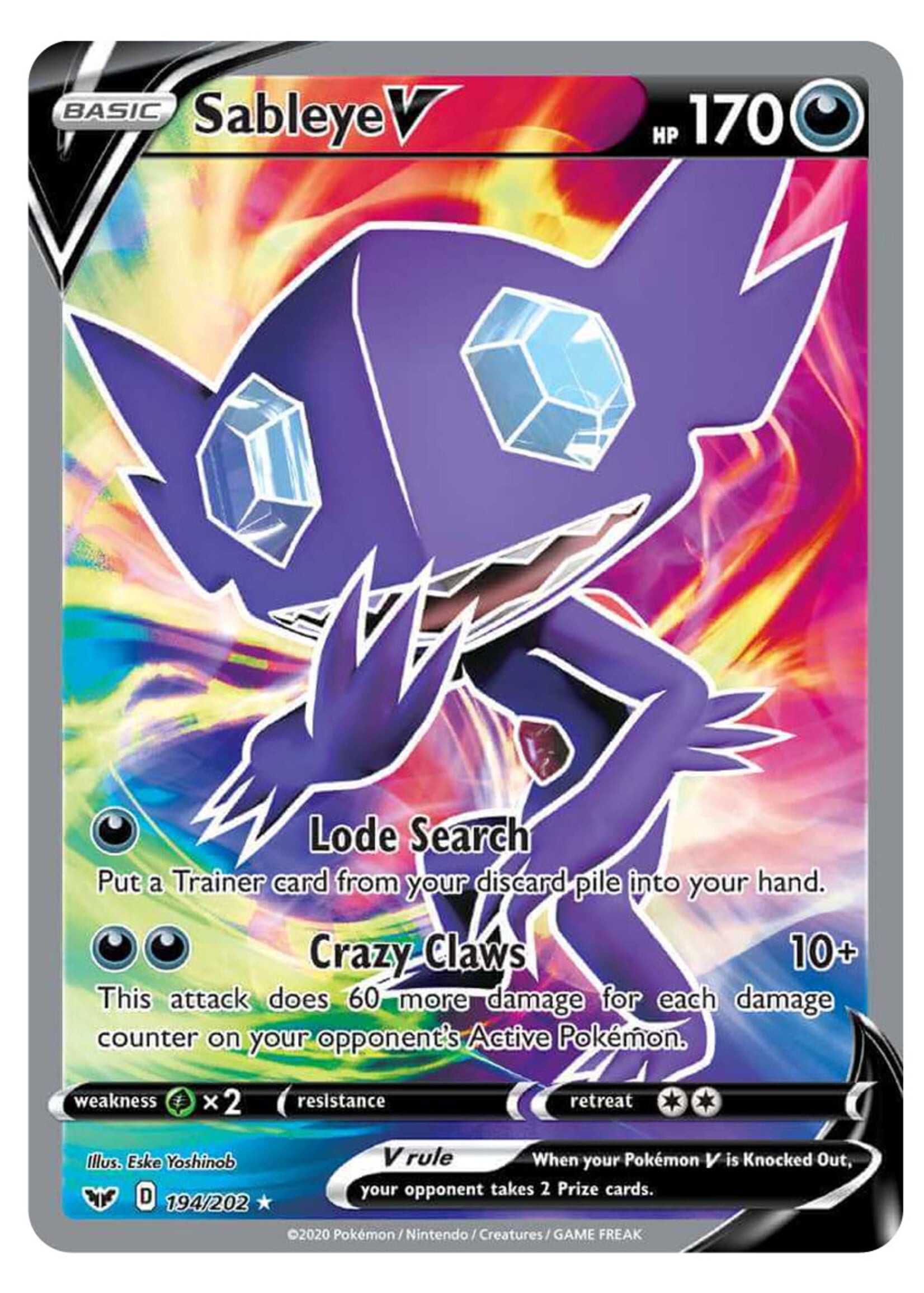 Sableye V 194 (SSH): excellent