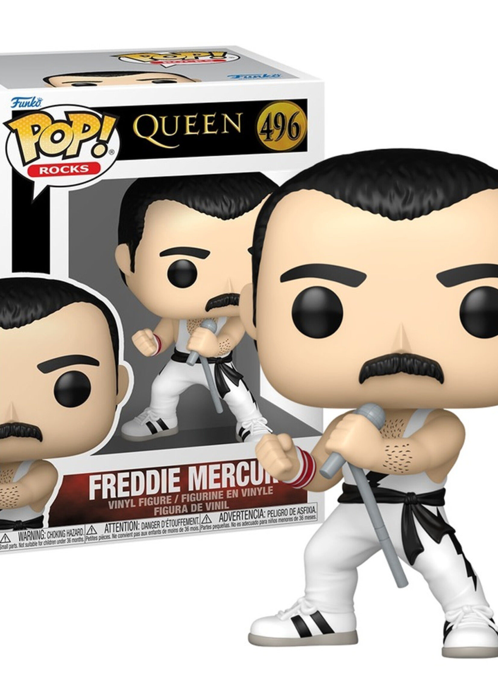 Queen Funko Pop Rocks N° 496 Freddie Mercury White Singlet