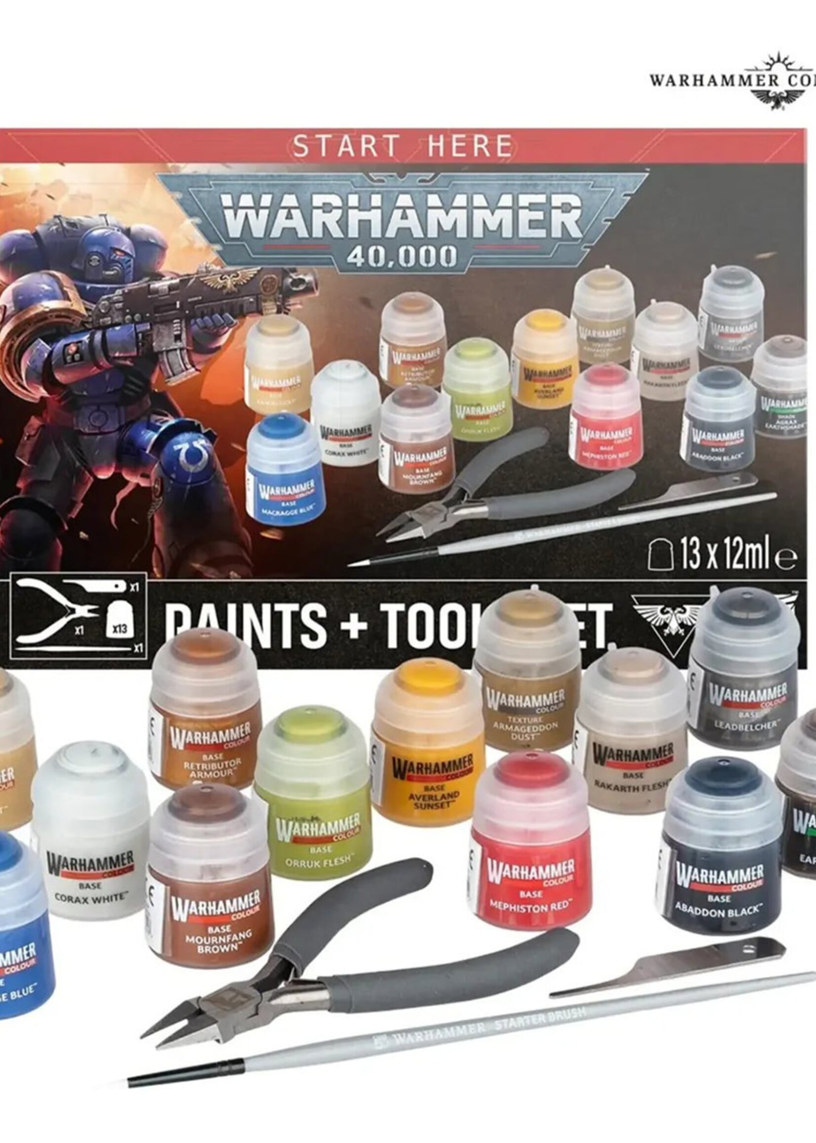 Warhammer 40K Paints + Tools Set
