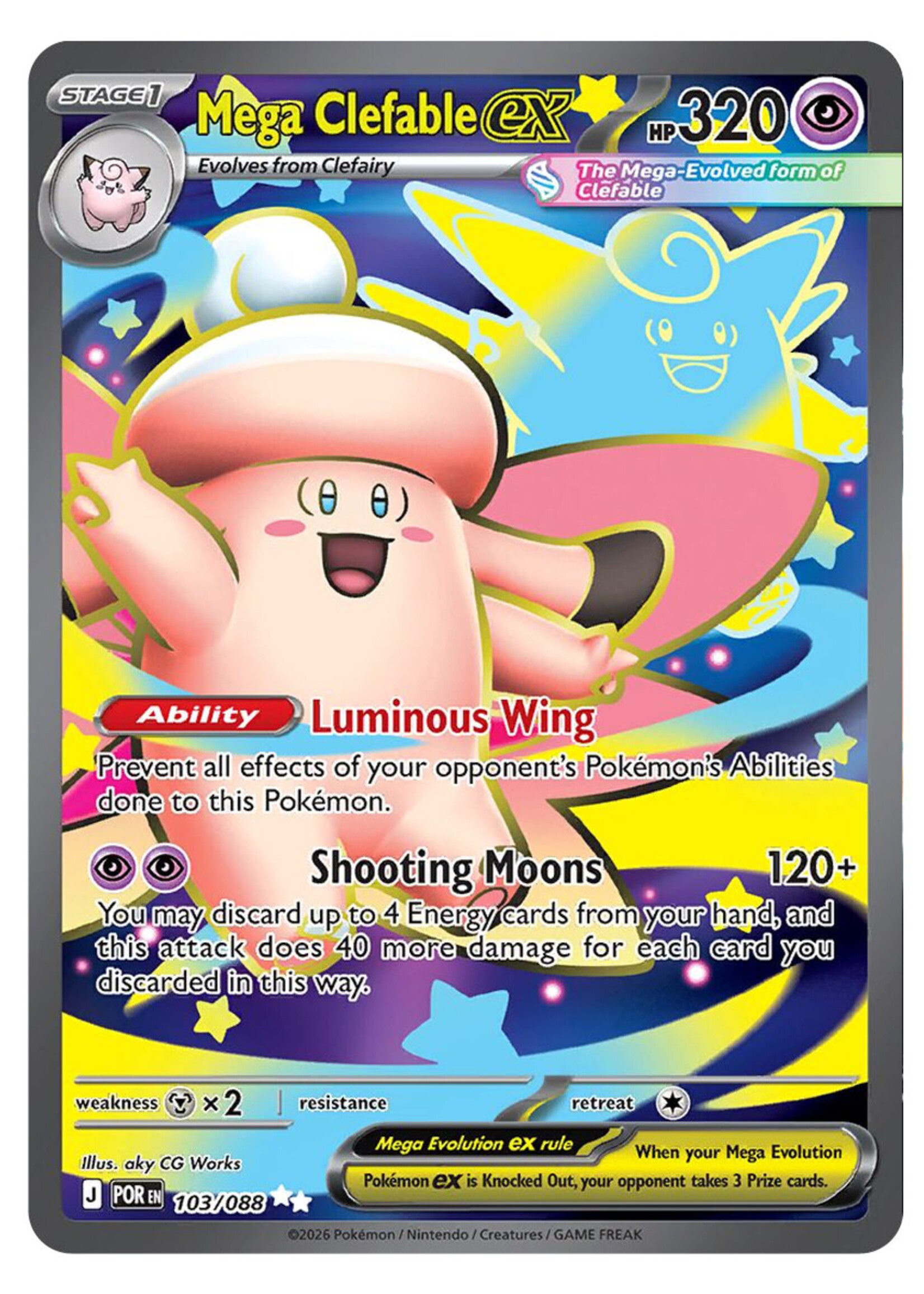 Mega Clefable Ex 103 (POR): near mint
