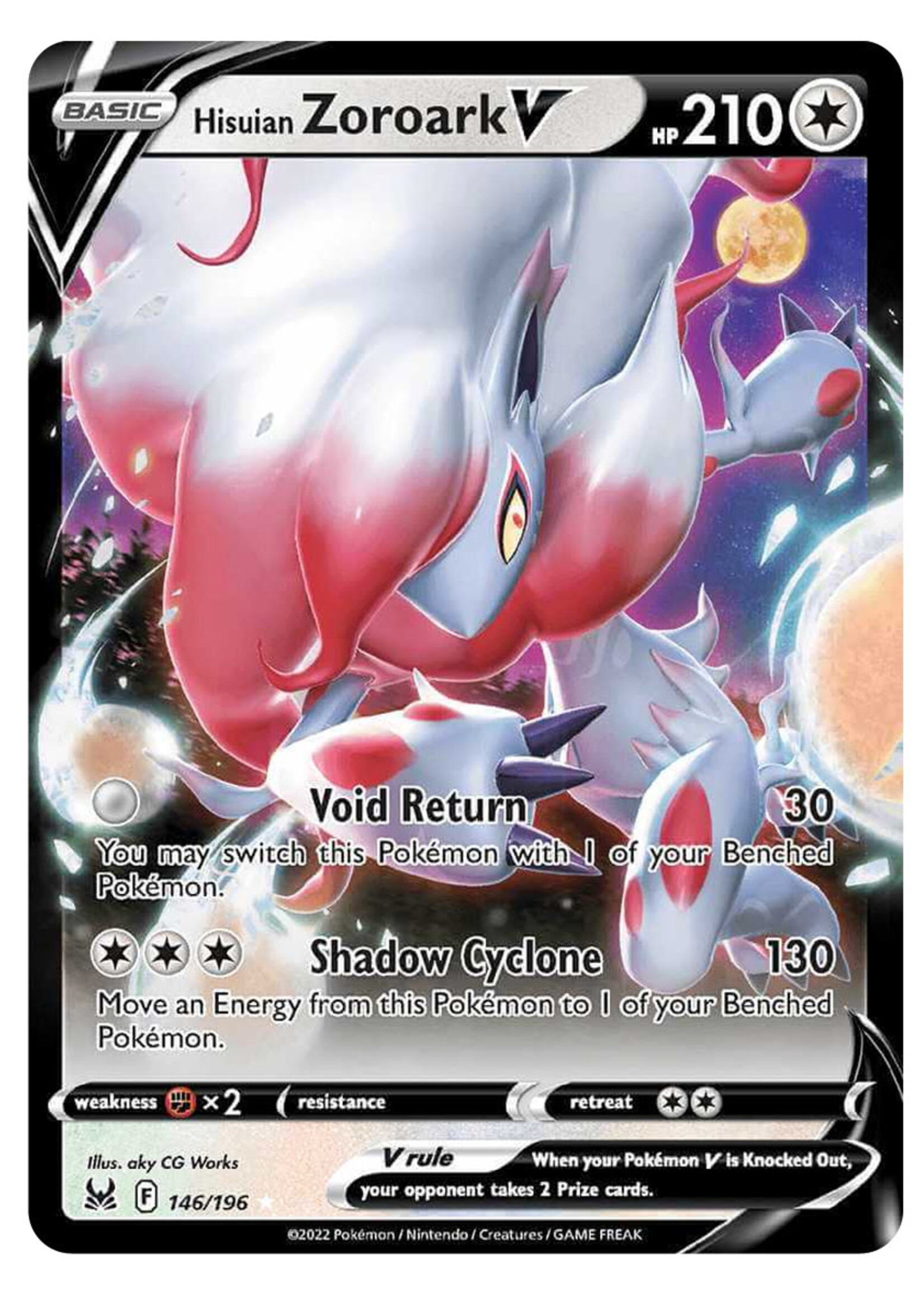 Hisuian Zoroark V 146 (LOR): excellent
