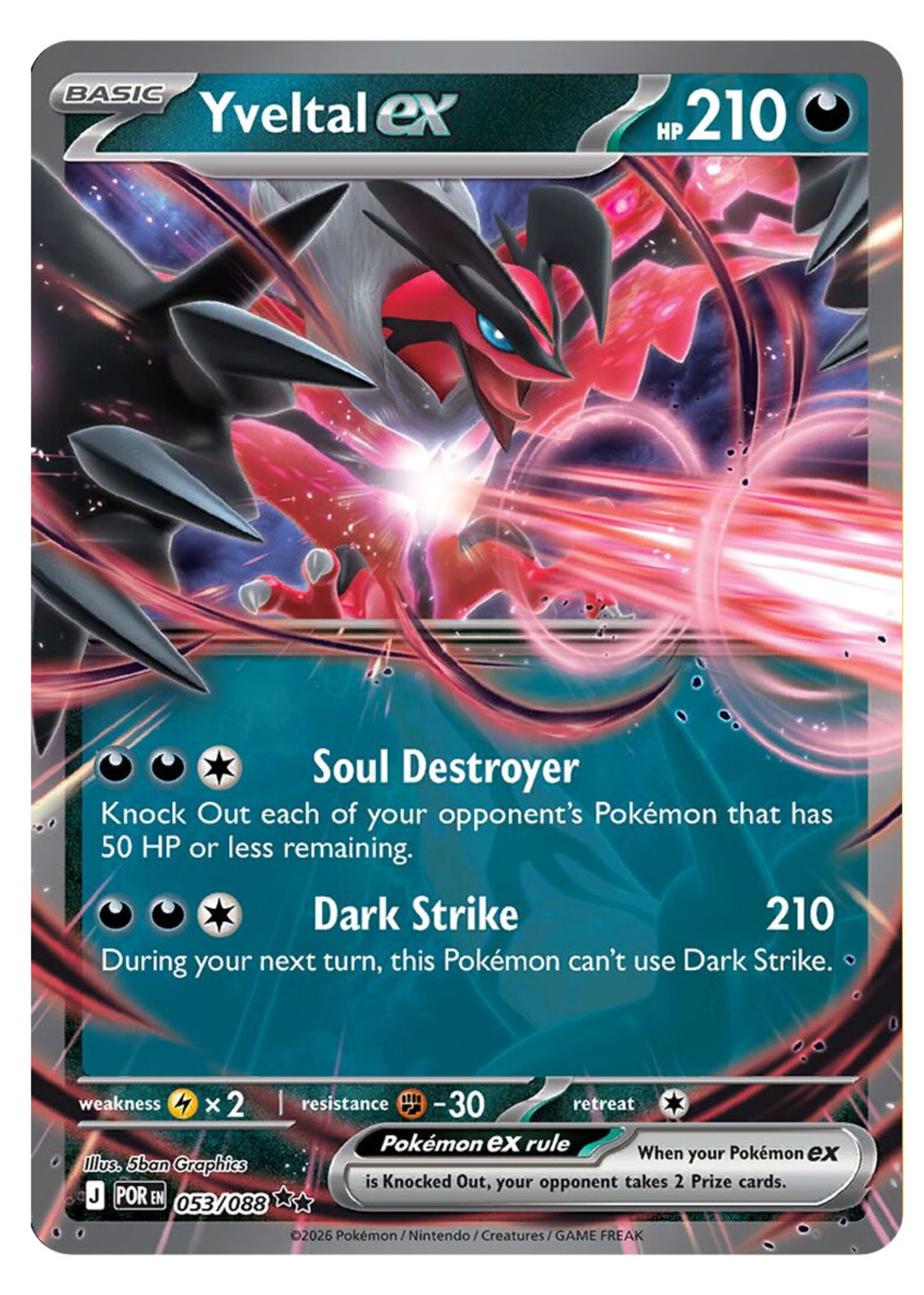 Yveltal Ex 53 (POR): near mint