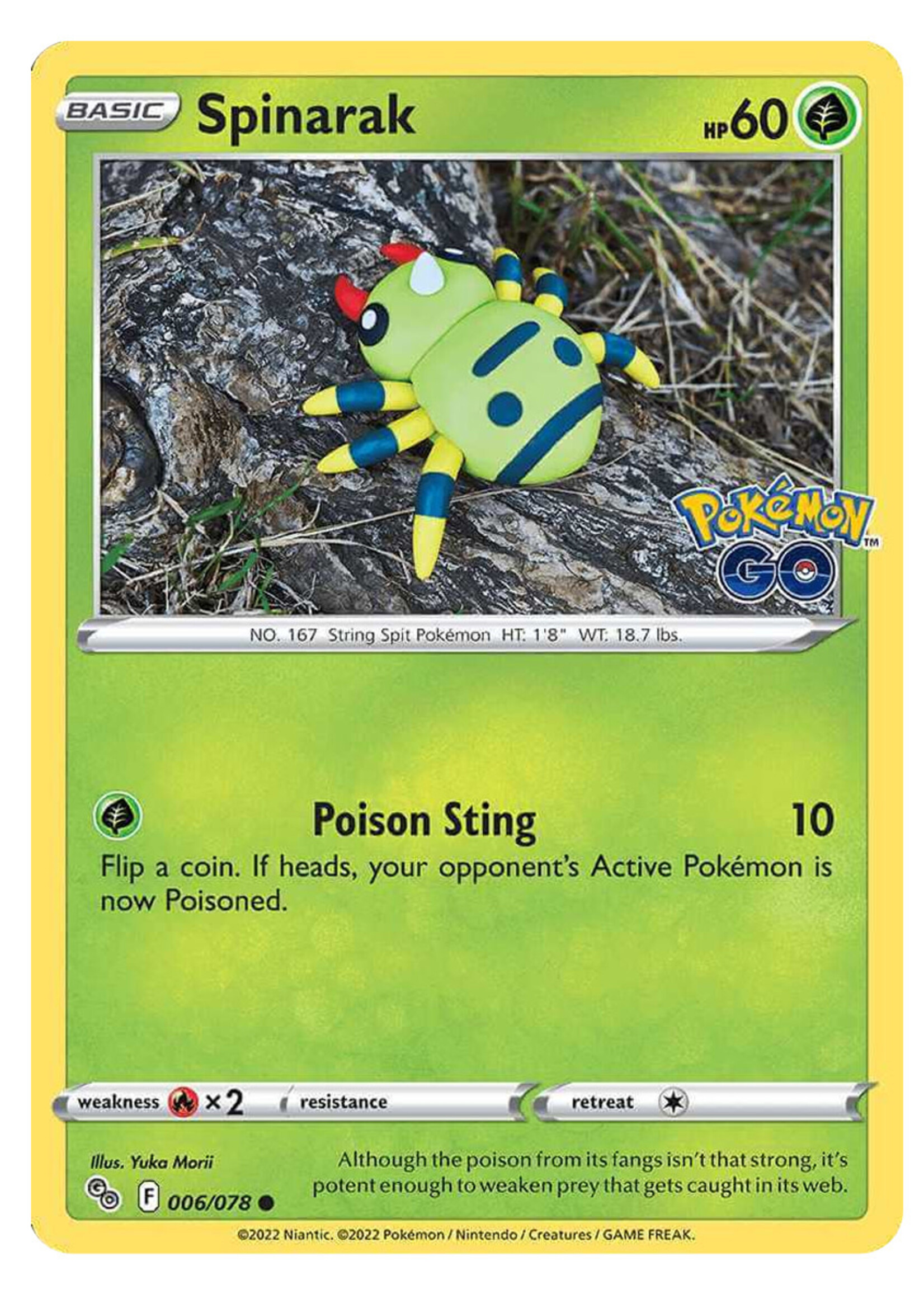 Spinarak 6 (PGO) Unpeeled Ditto: light played