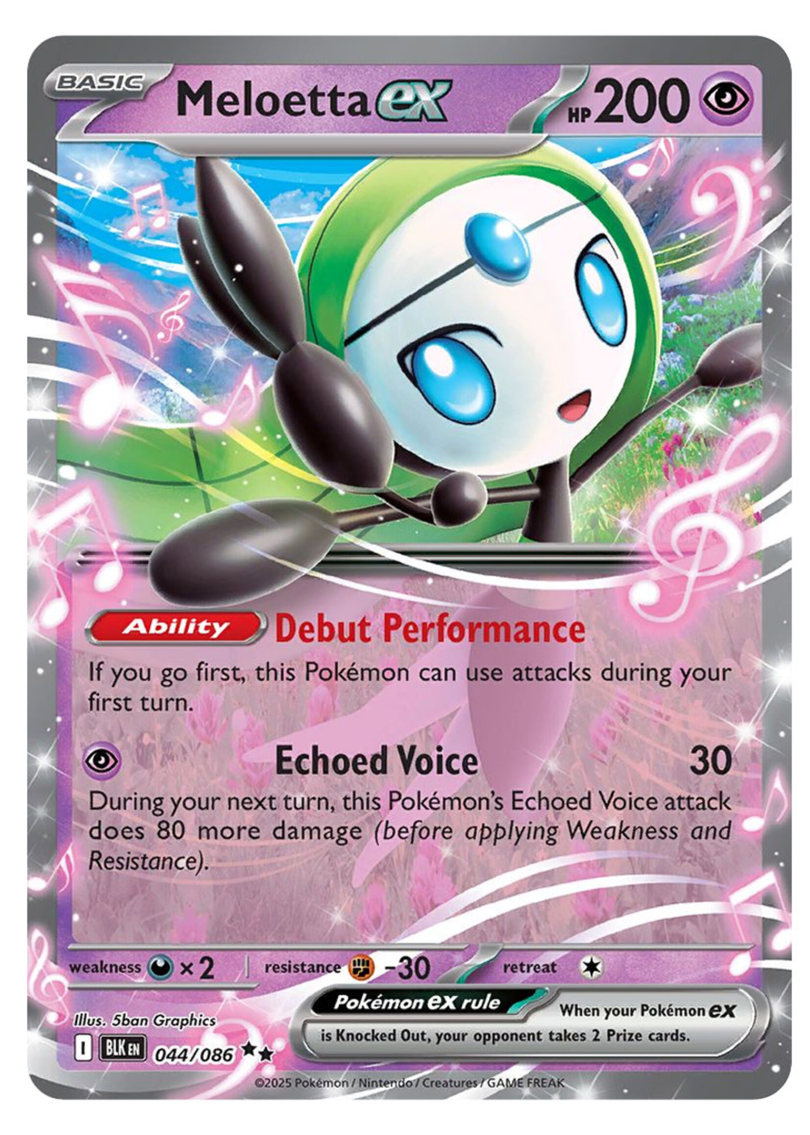 Meloetta Ex 44 (BLK): near mint
