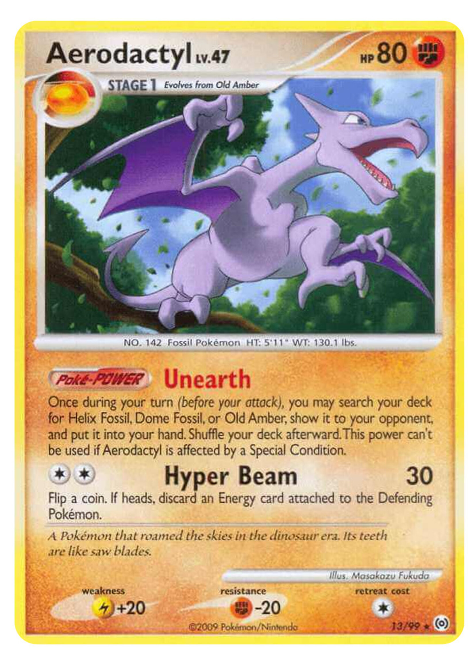 Aerodactyl Lv. 47 13 (AR) Reverse Holo: excellent
