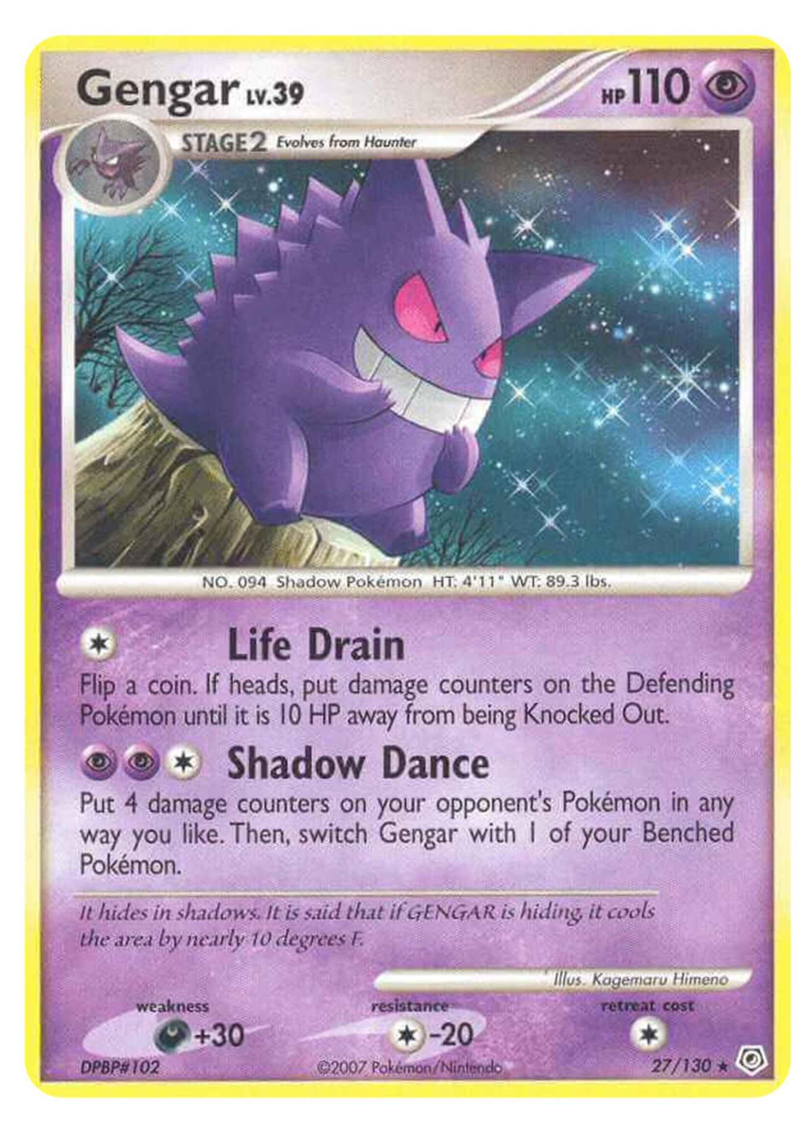 Gengar Lv. 39 27 (DP) Non Holo: good
