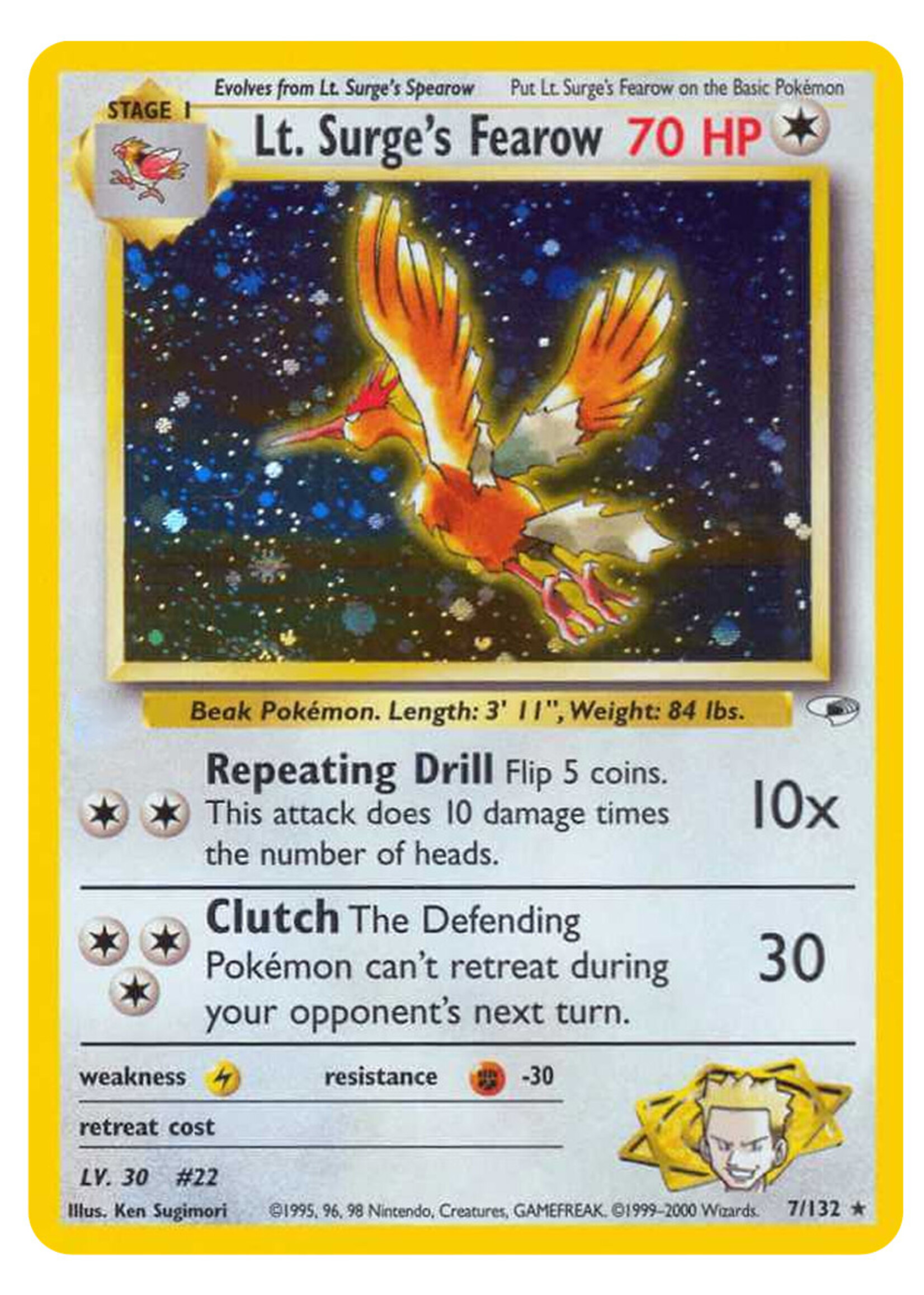 Lt. Surge's Fearow 7 (GH) CGC Grade 9