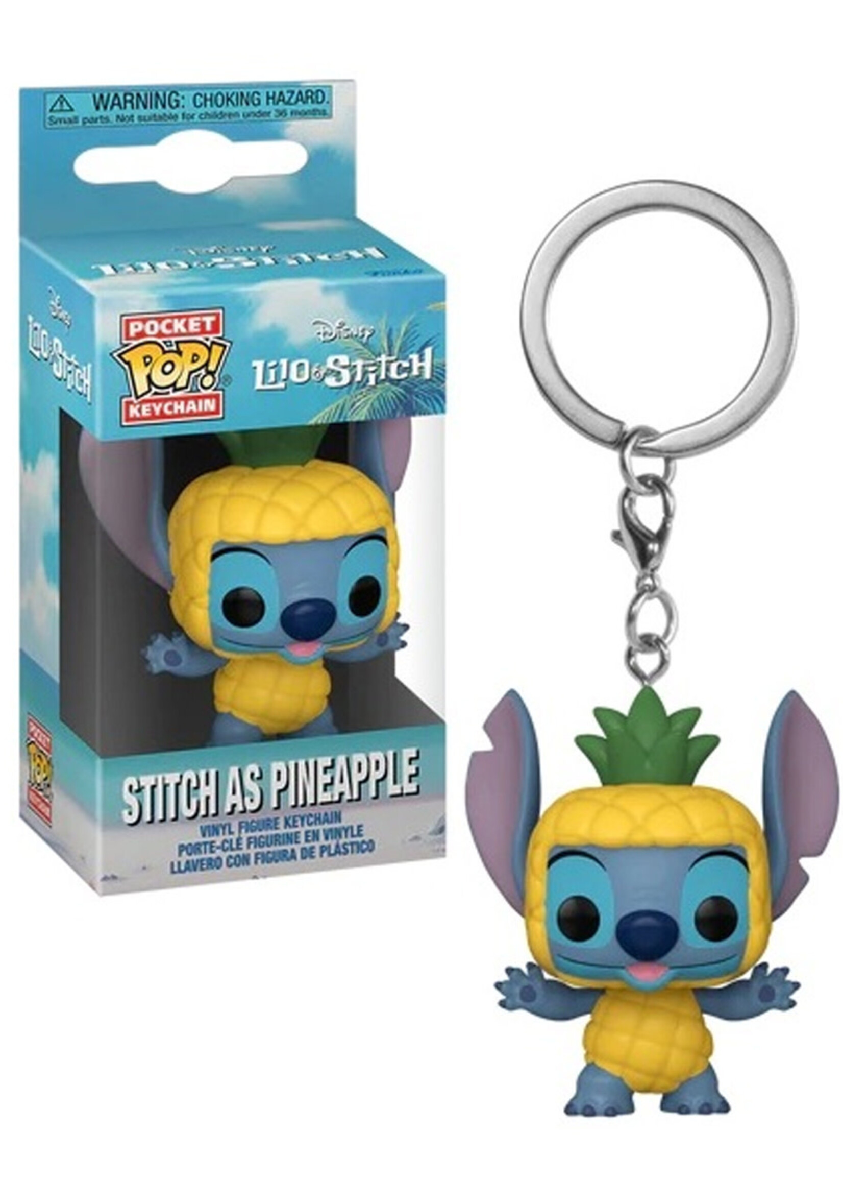 Disney Lilo & Stitch Pocket Pop Keychain Stitch Pineapple