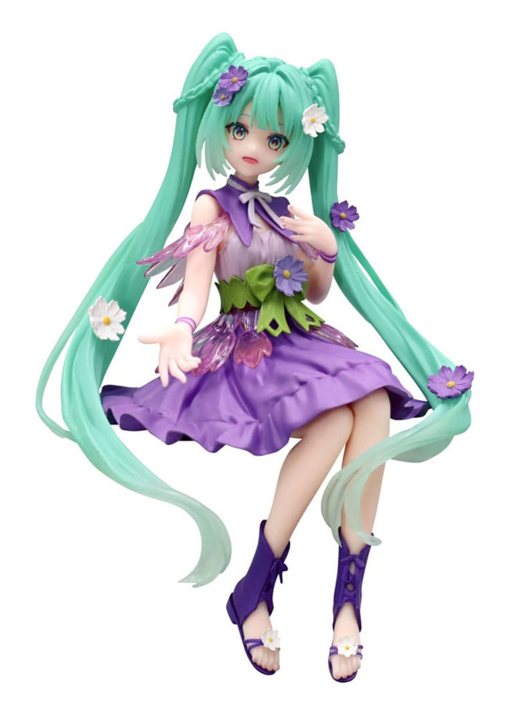Hatsune Miku Flower Fairy Cosmos Purple Statue Noodle Stopper 14cm