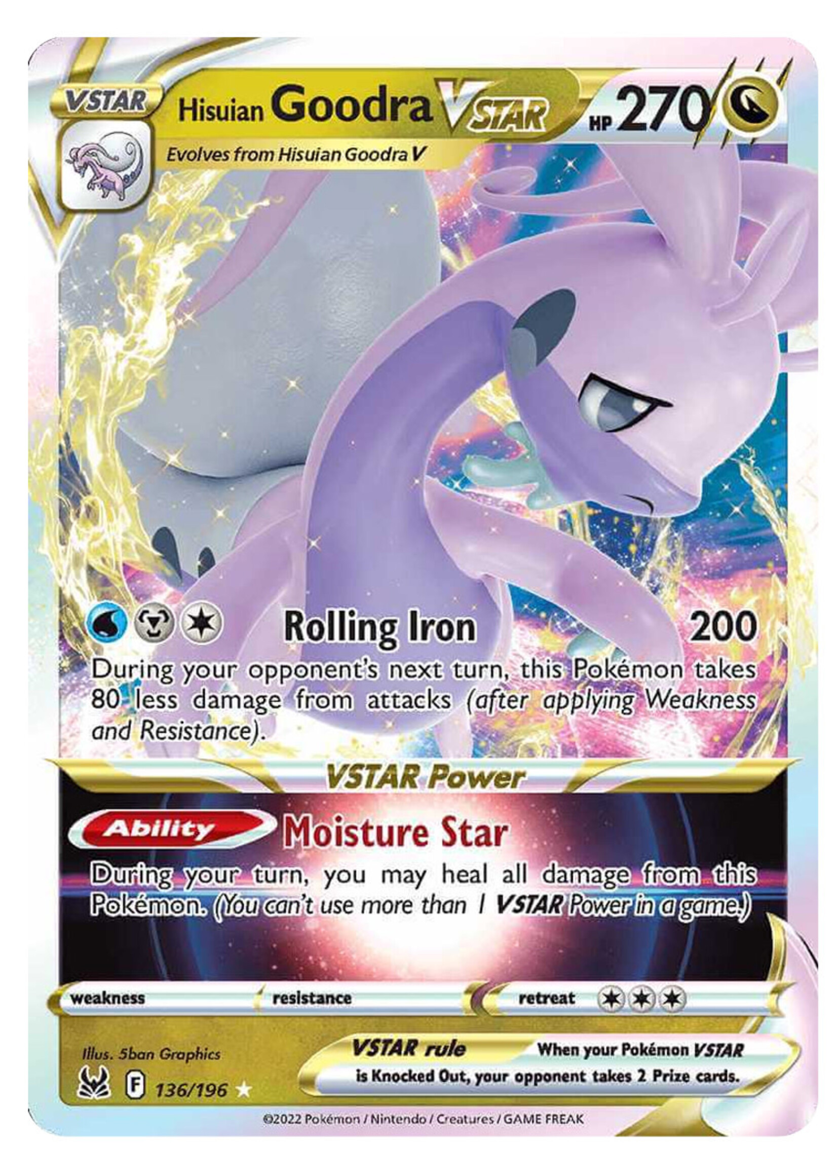 Hisuian Goodra Vstar 136 (LOR): near mint