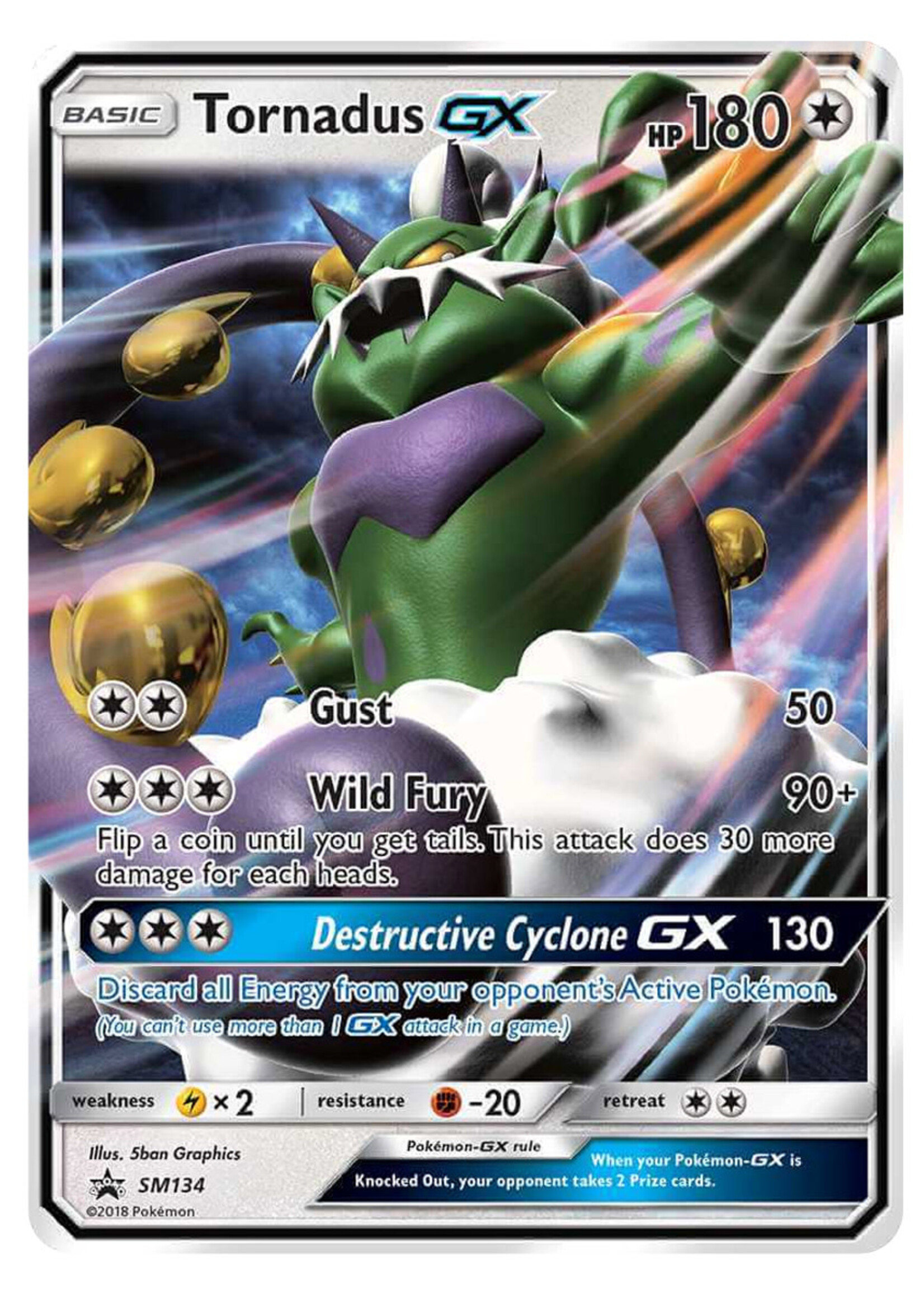 Tornadus GX 134 (SM): light played