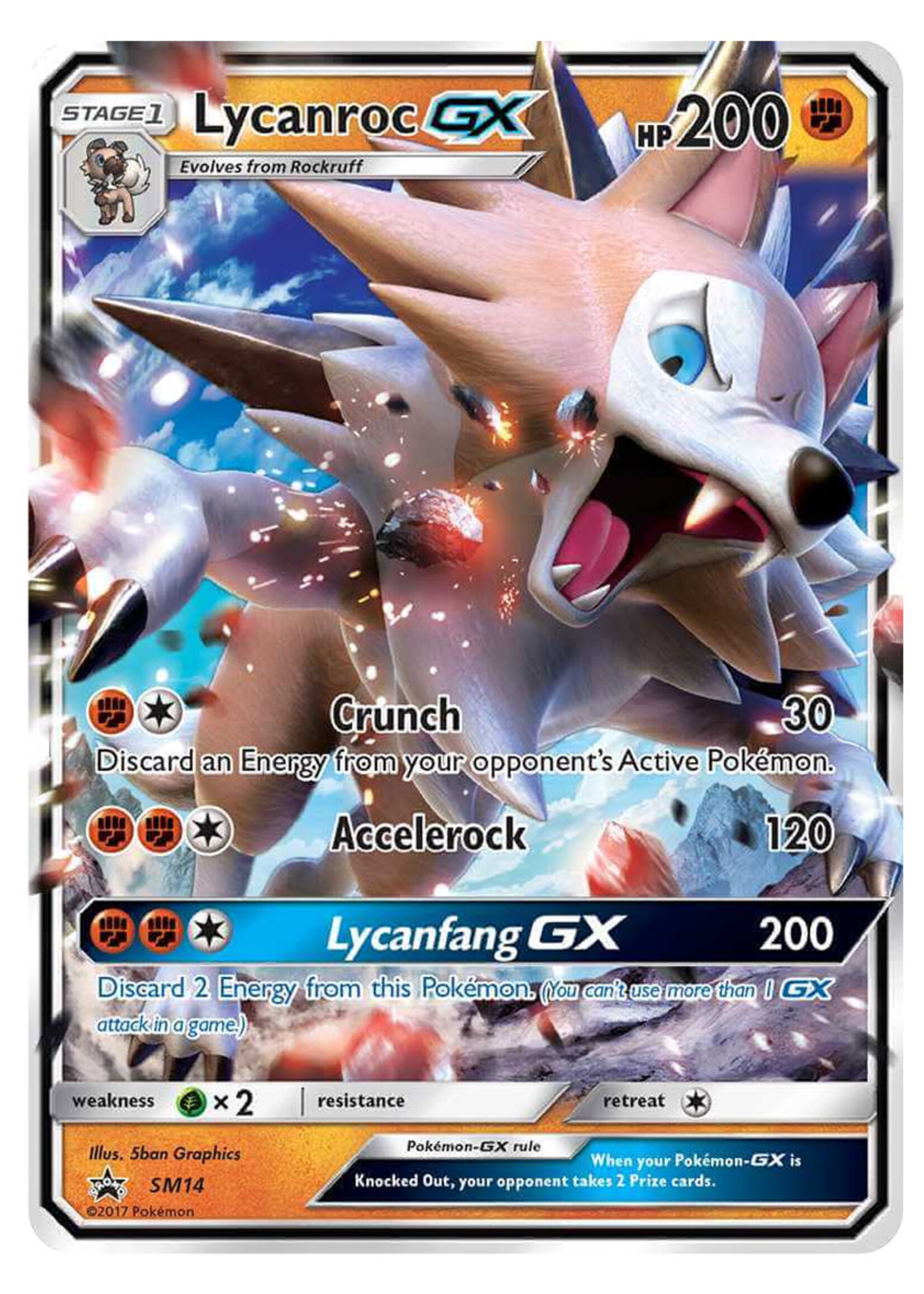 Lycanroc GX 14 (SM): light played