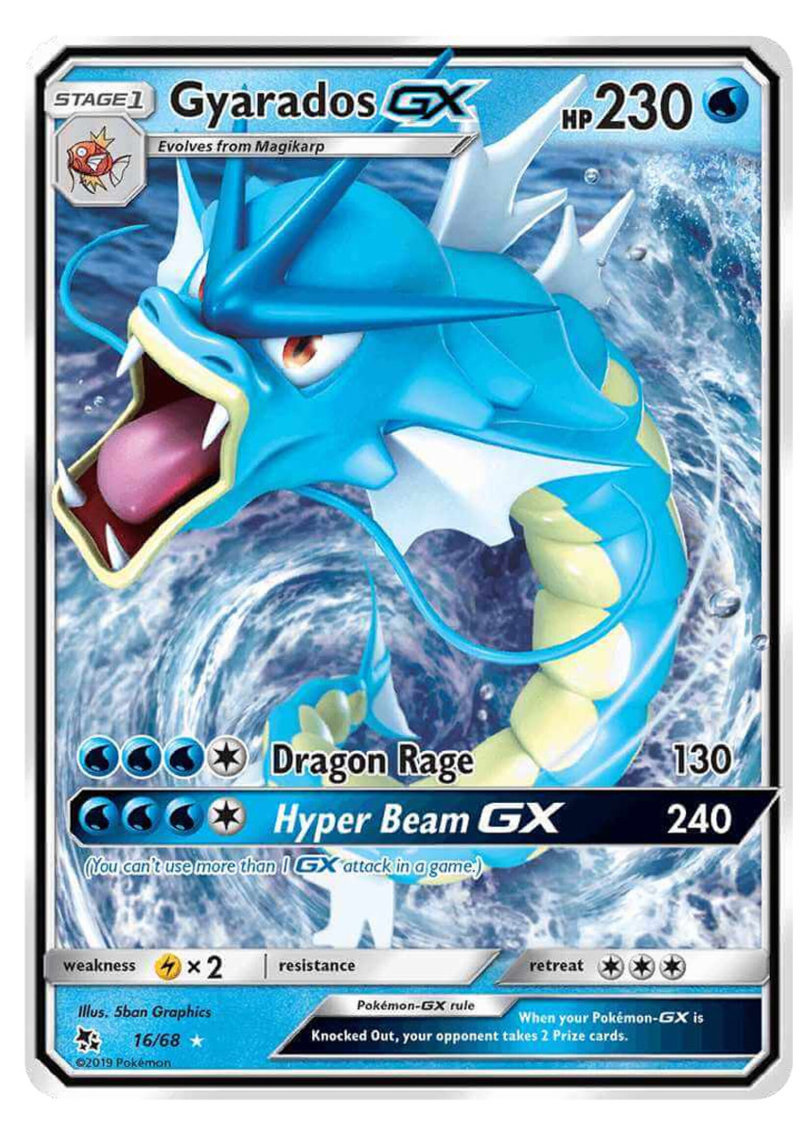 Gyarados GX 16 (HIF): near mint