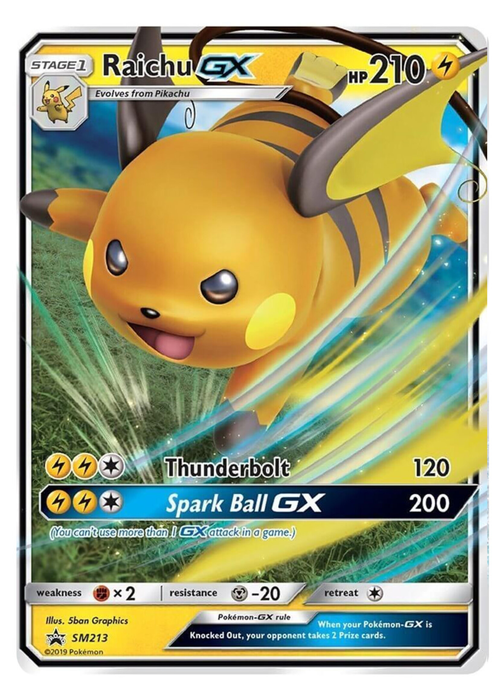 Raichu GX 213 (SM): near mint