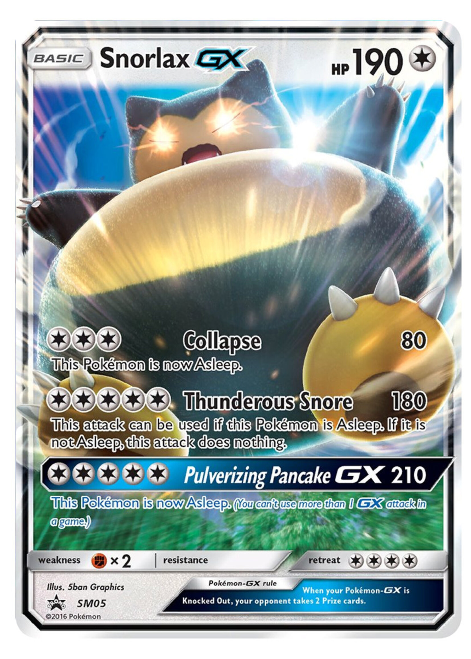 Snorlax GX 5 (SM): light played+