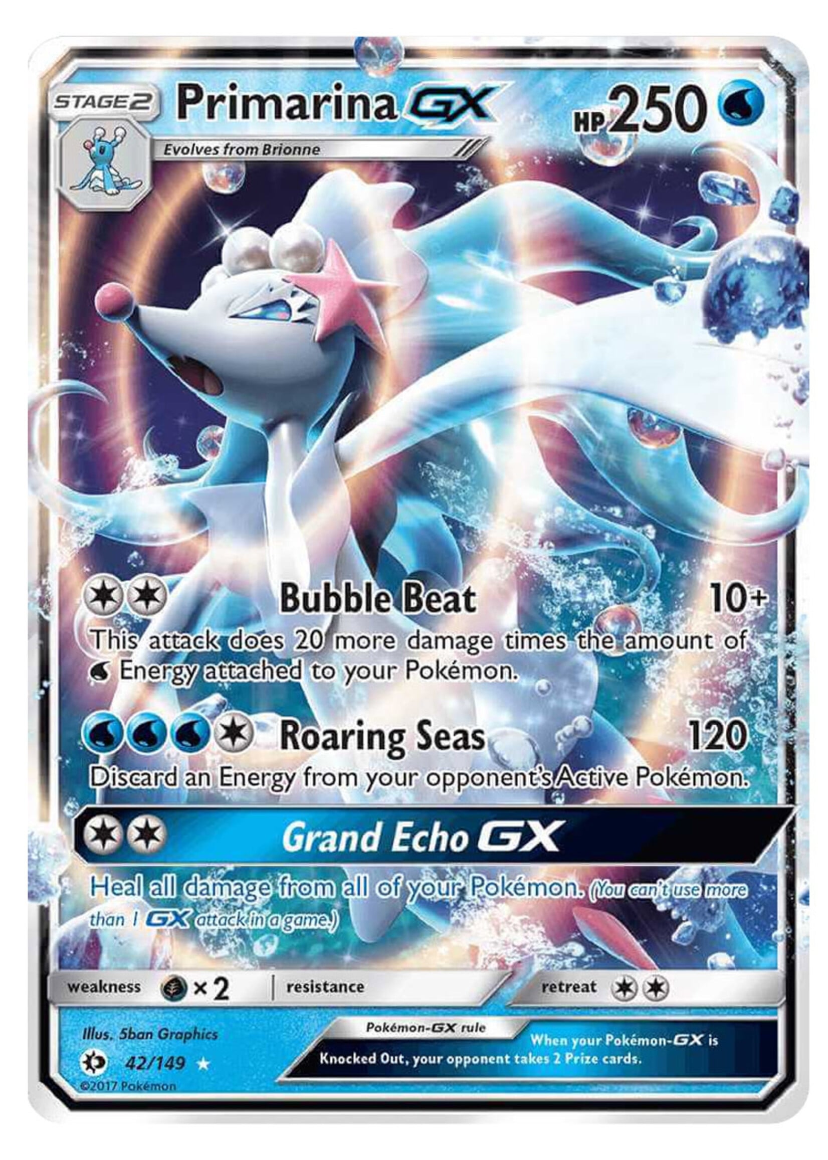 Primarina GX 42 (SUM): light played