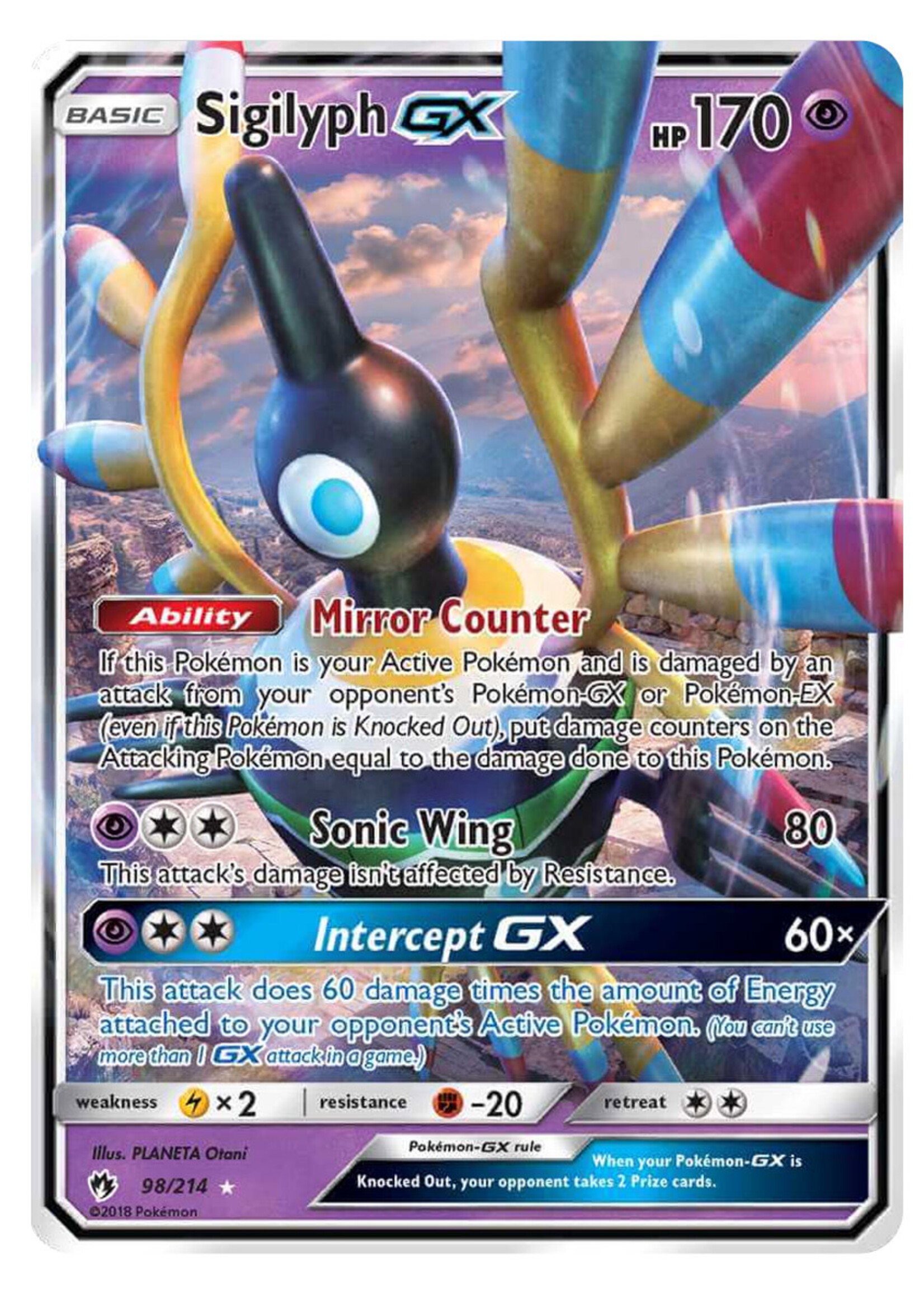 Sigilyph GX 98 (LOT): light played