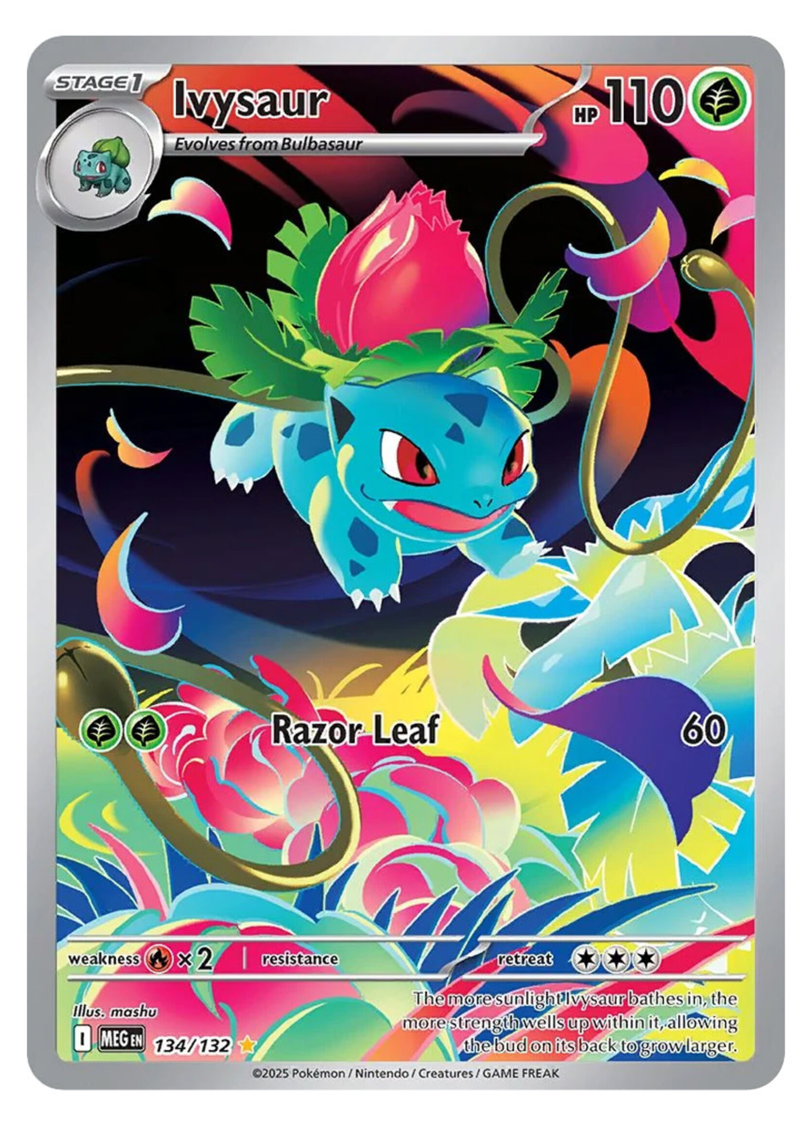 Ivysaur 134 (MEG) PSA Grade 6