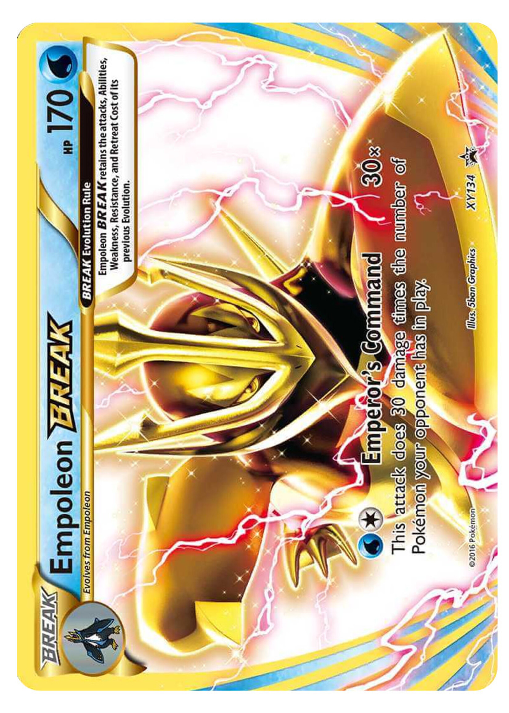 Empoleon BREAK 134 (XYPR): light played