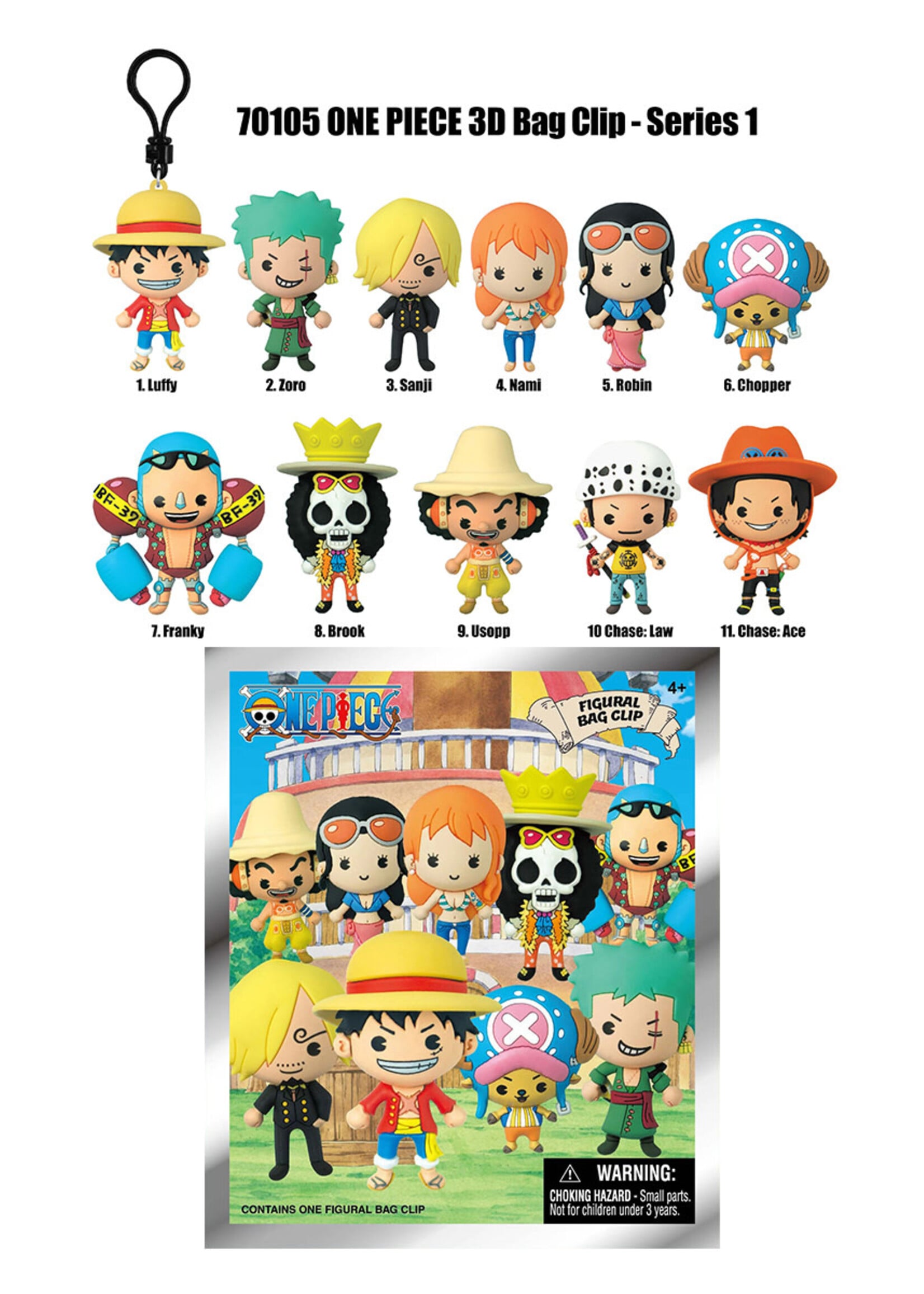 One Piece Series 1 3D Foam Bag Clip Mystery