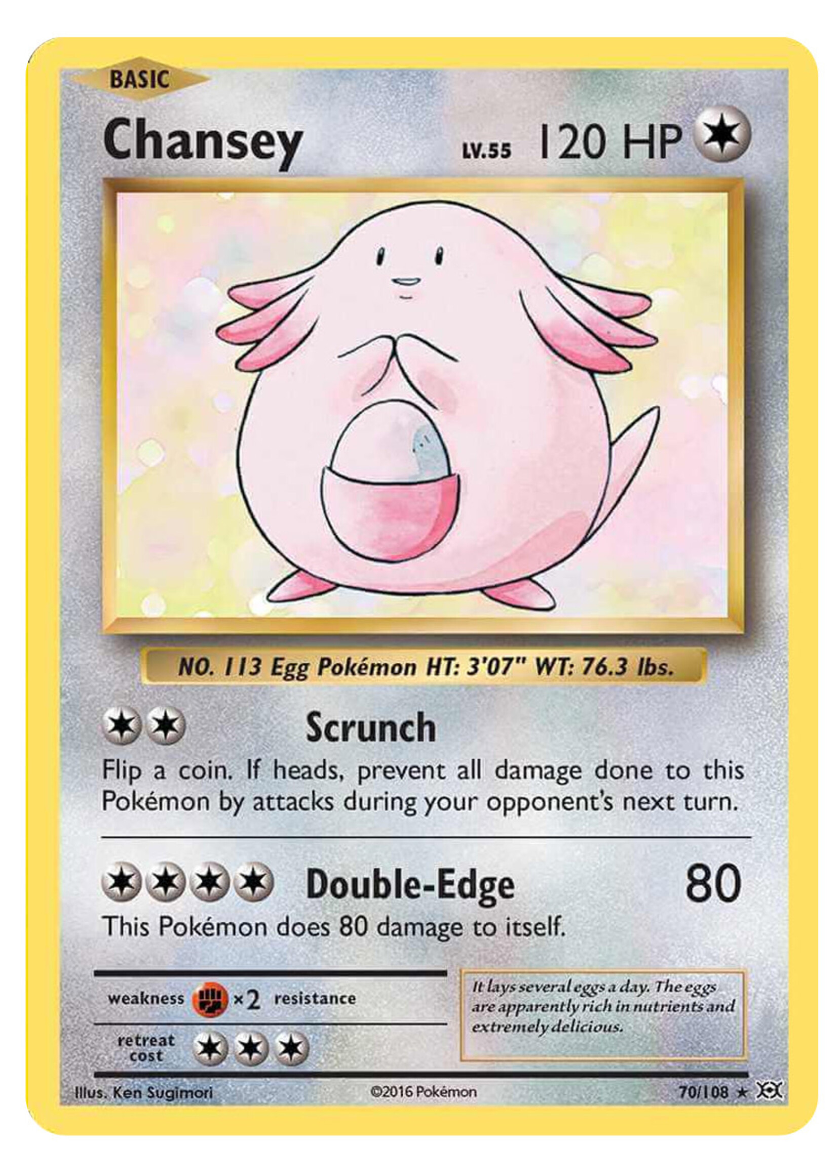 Chansey 70 (EVO) Reverse Holo: excellent