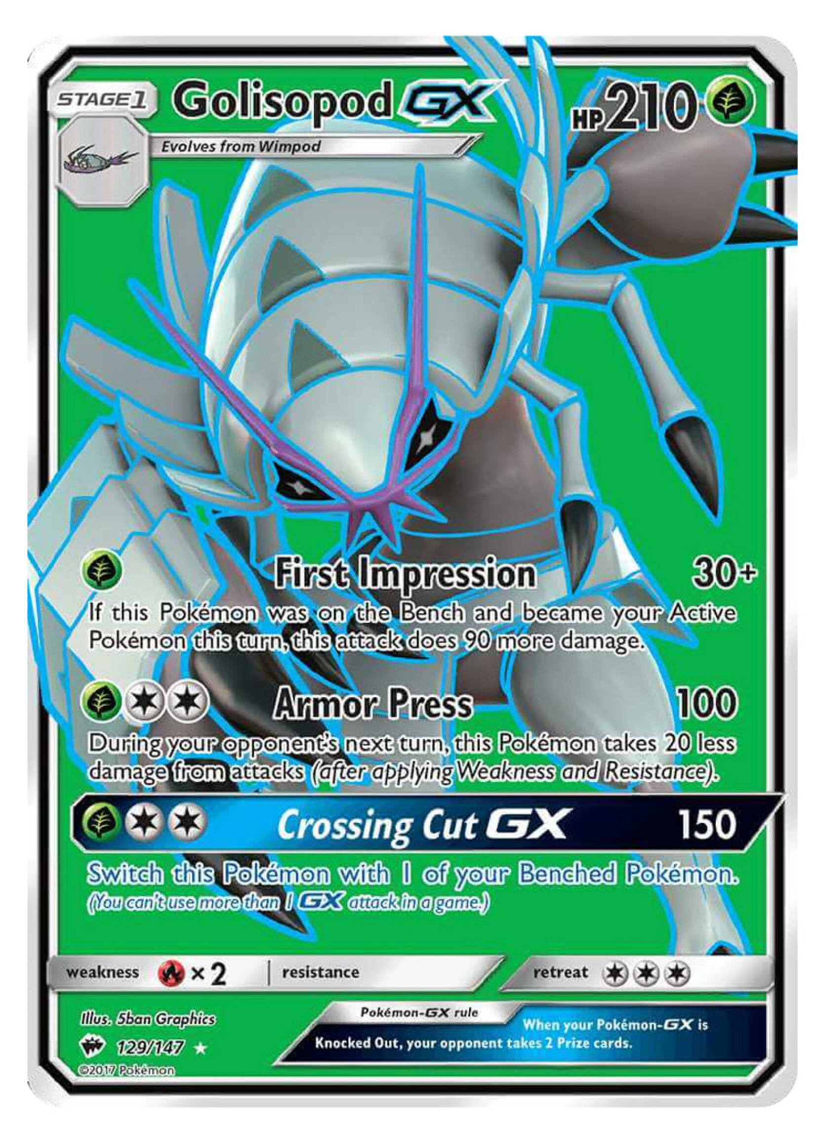 Golisopod GX 129 (BUS): light played+