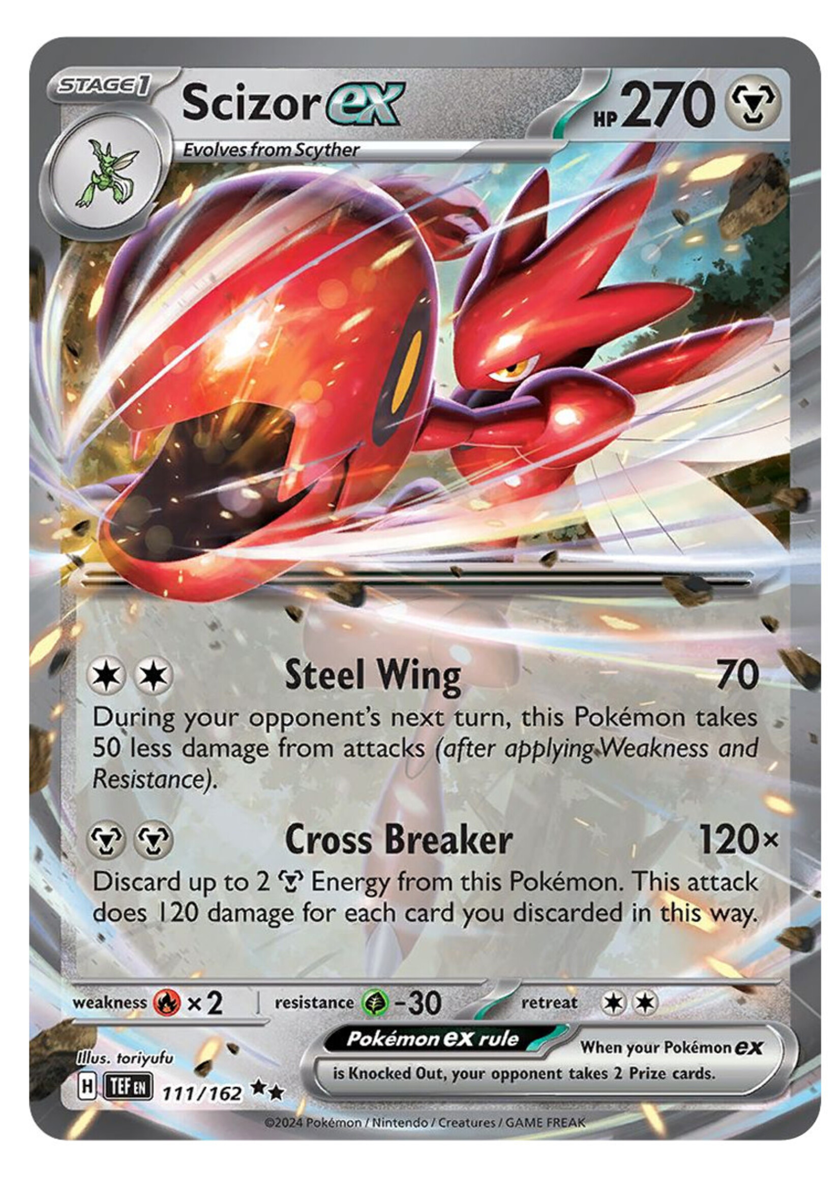 Scizor Ex 111 (TEF): near mint